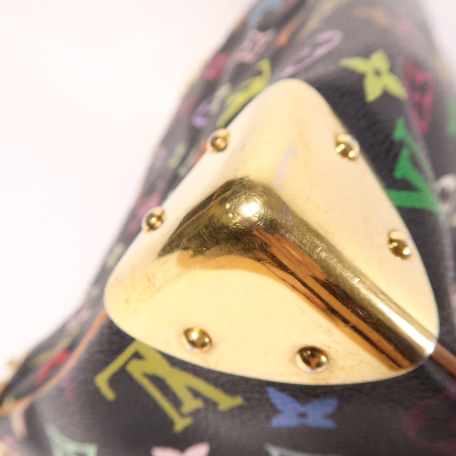 LOUIS VUITTON Monogram Multicolore Speedy 30金扣手挽袋黑色