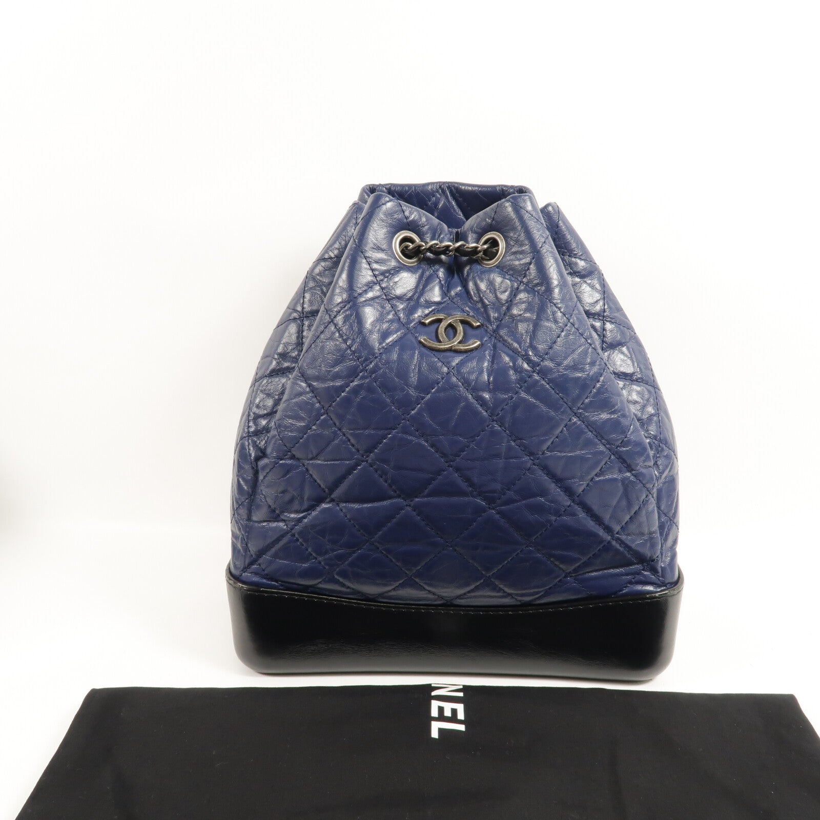 CHANEL 牛皮皮革Gabrielle Backpack鏈帶背包