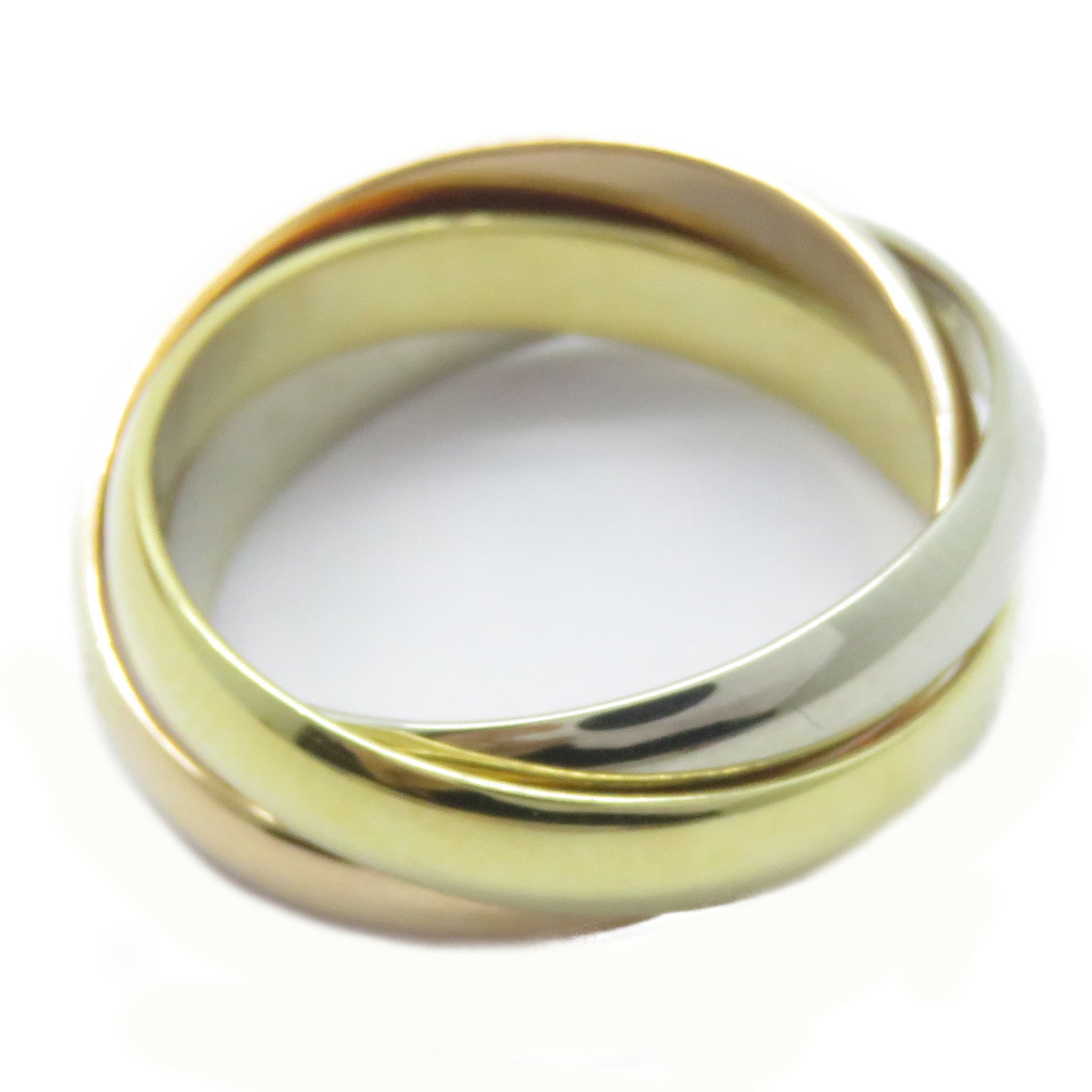 CARTIER 18K黃金/白金/玫瑰金Les Must De Trinity戒指Cartier#51/US#6