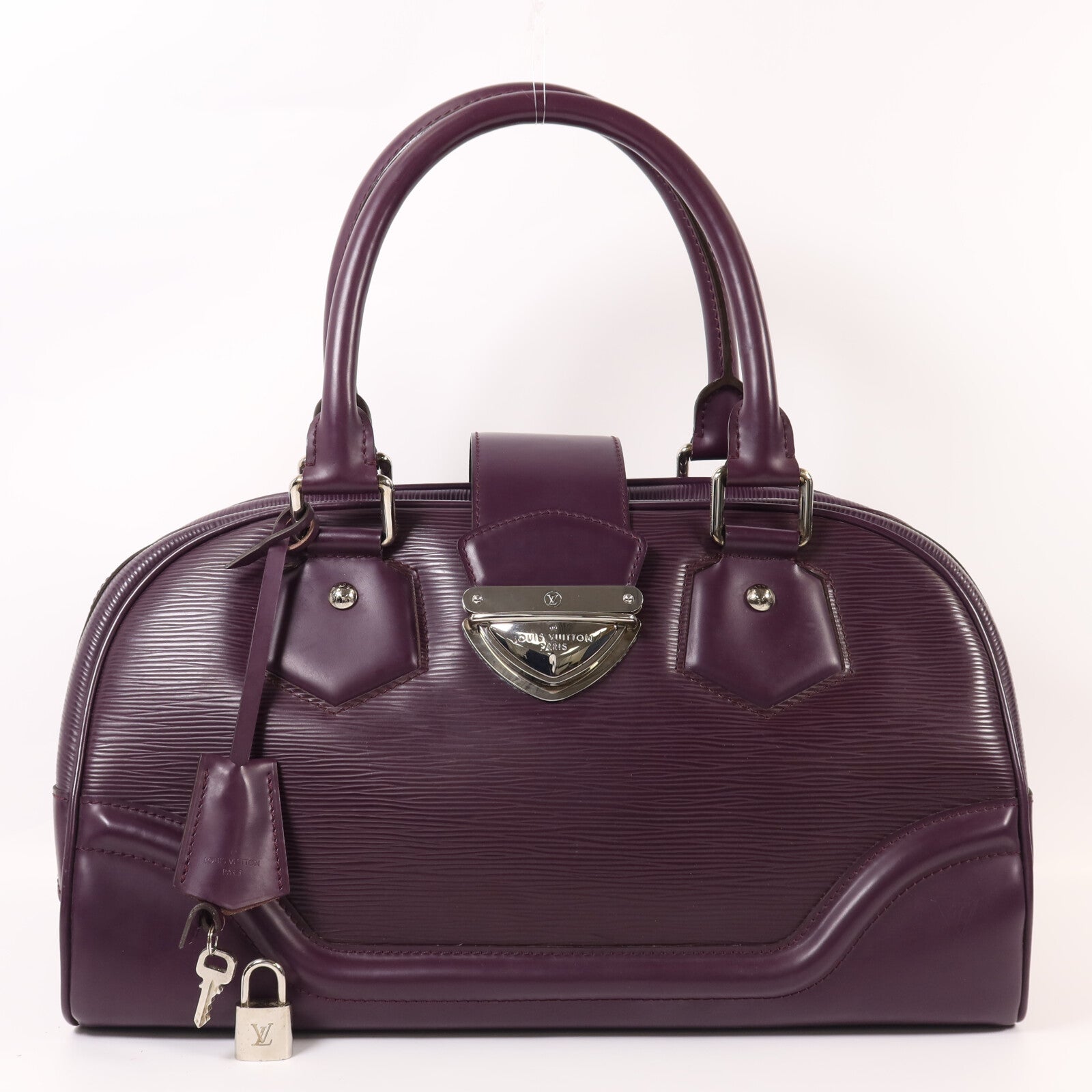 LOUIS VUITTON 【激減優惠】Epi Bowling Montaigne GM銀扣手挽袋