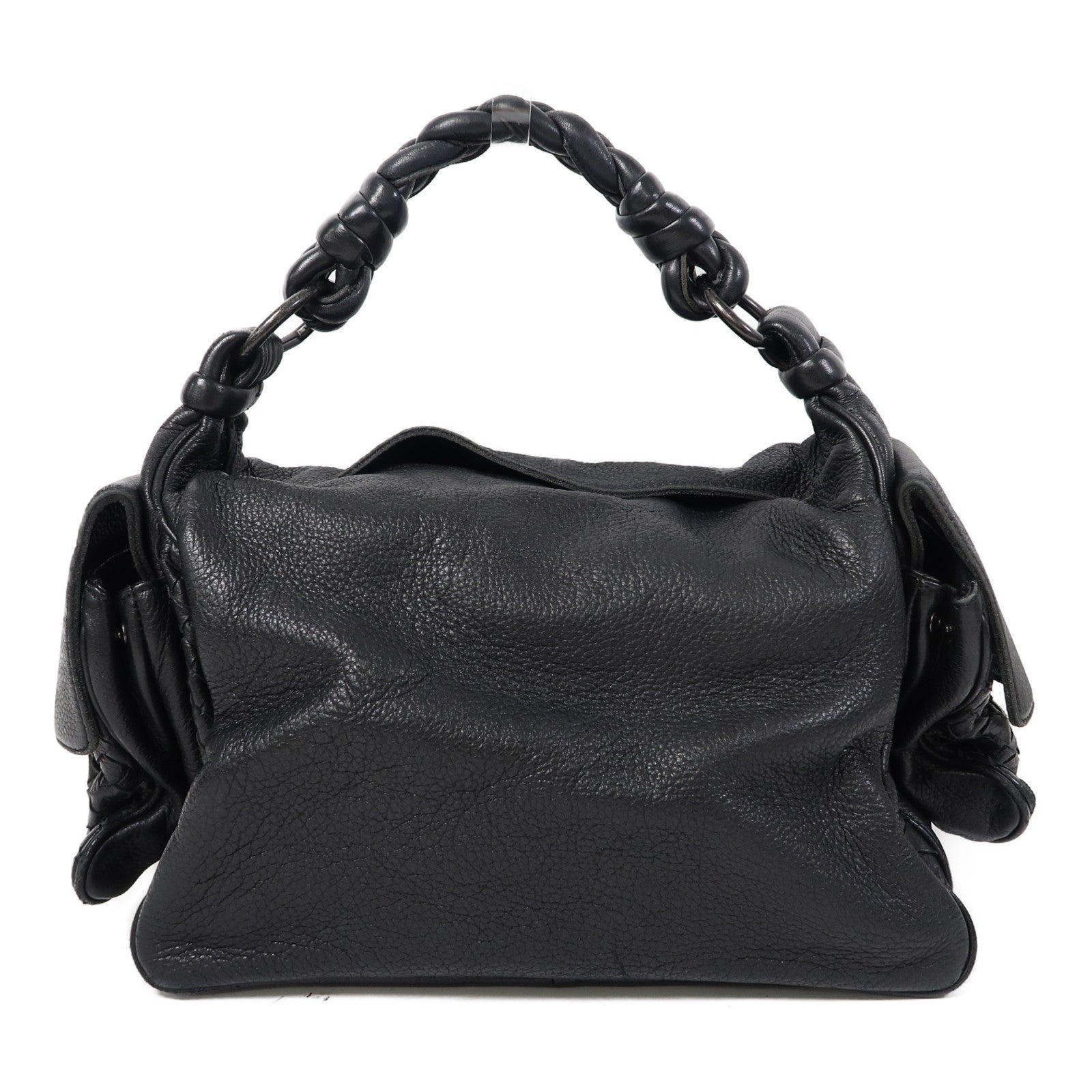 BOTTEGA VENETA 牛皮皮革Hand Bag手挽袋黑色