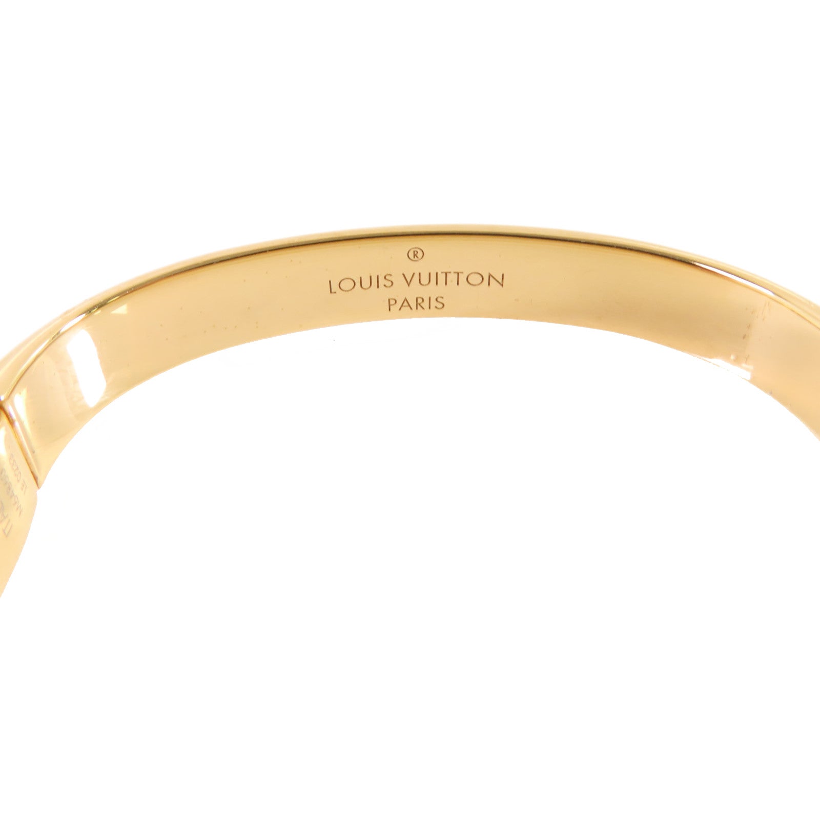 LOUIS VUITTON 金屬/水鑽Nanogram Strass Bracelet S金扣手镯