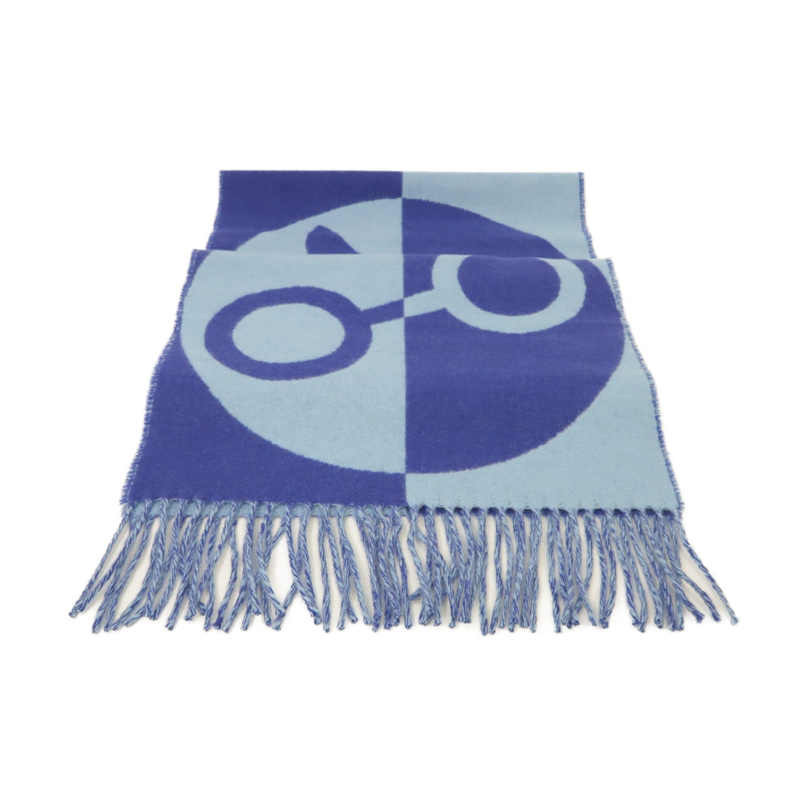 HERMES 【激減優惠】Cashmere Scarf圍巾藍色