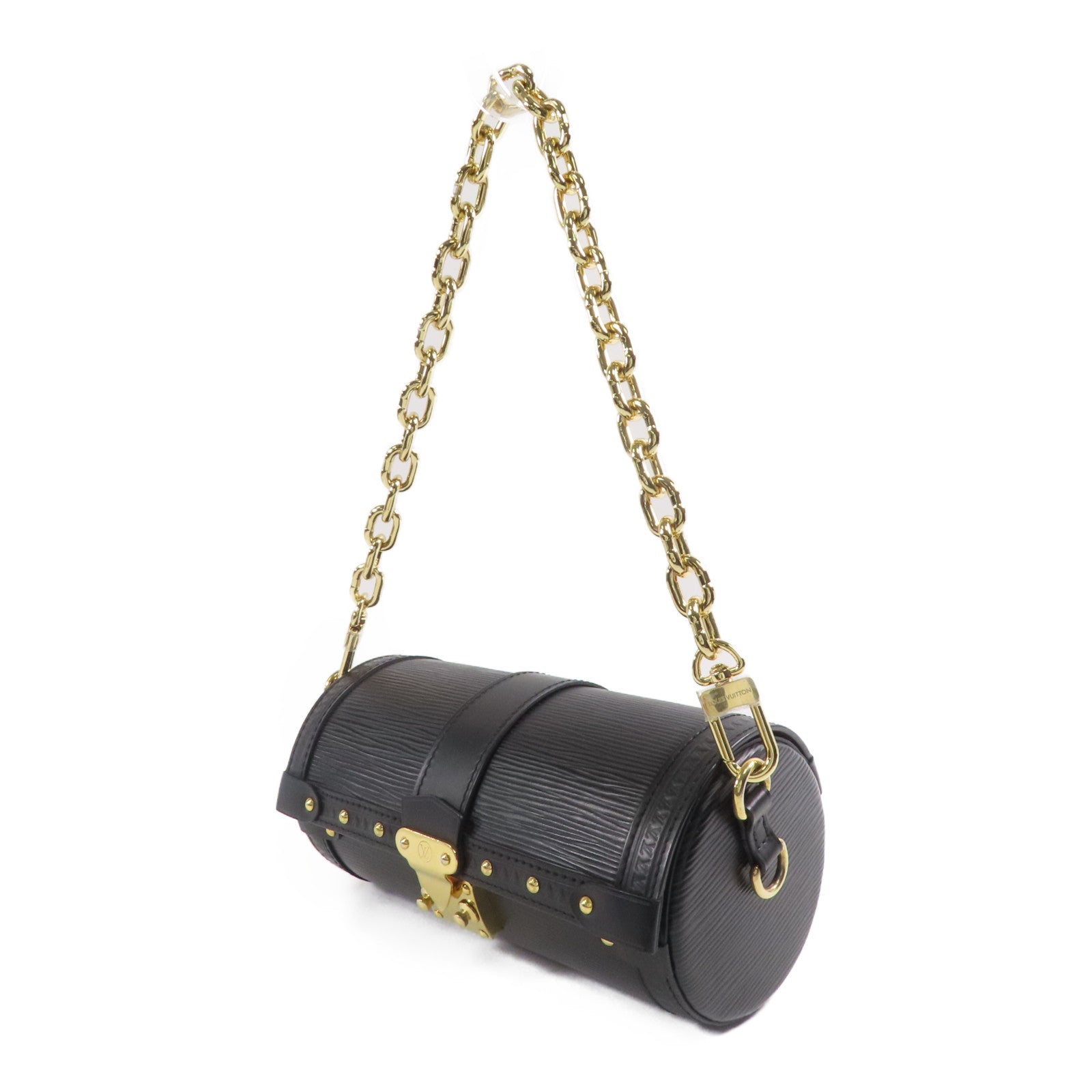LOUIS VUITTON LV GHW Papillon Trunk 2 Way Shoulder Bag M58655 Epi Black