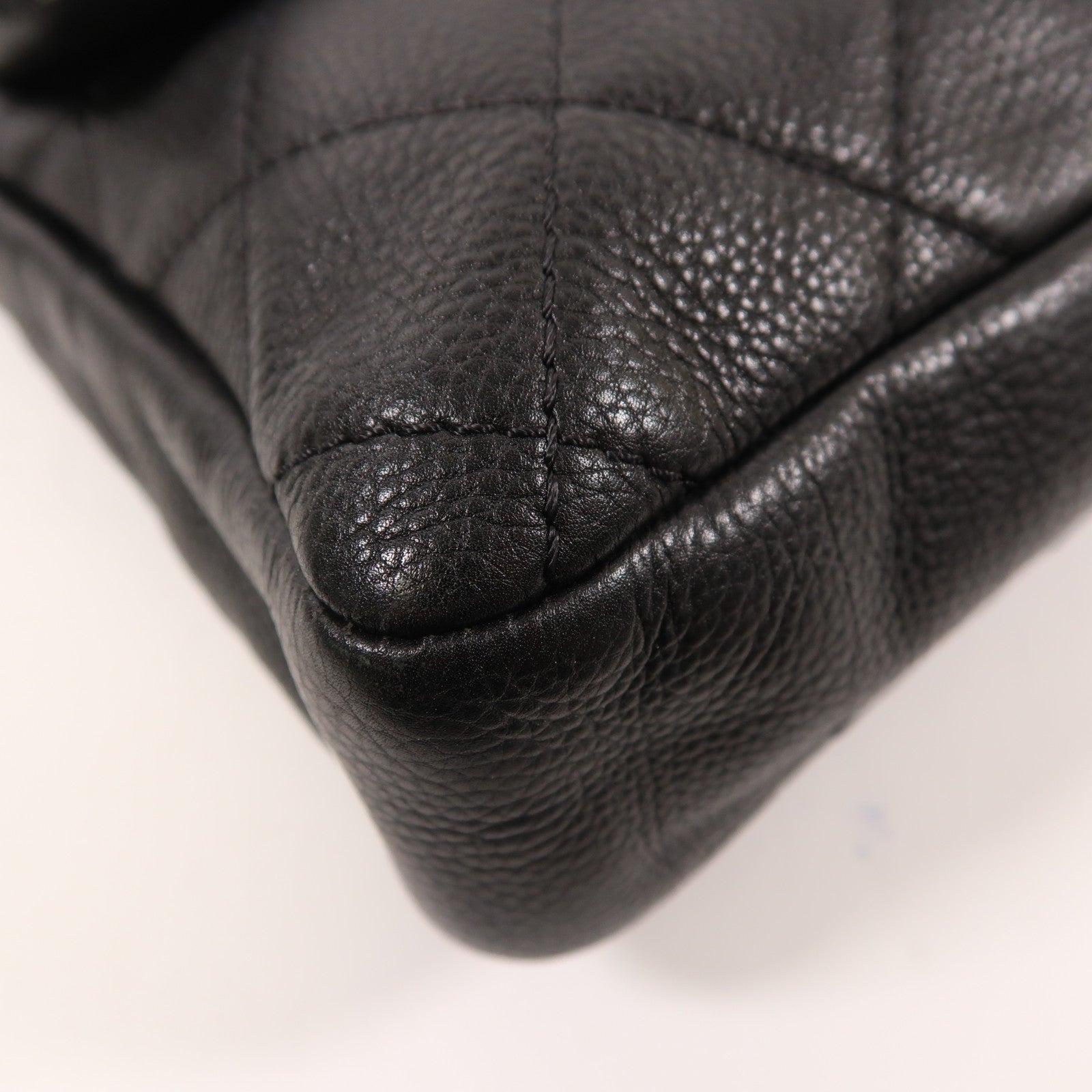 CHANEL 牛皮皮革Chain Shoulder銀扣鏈帶肩背袋