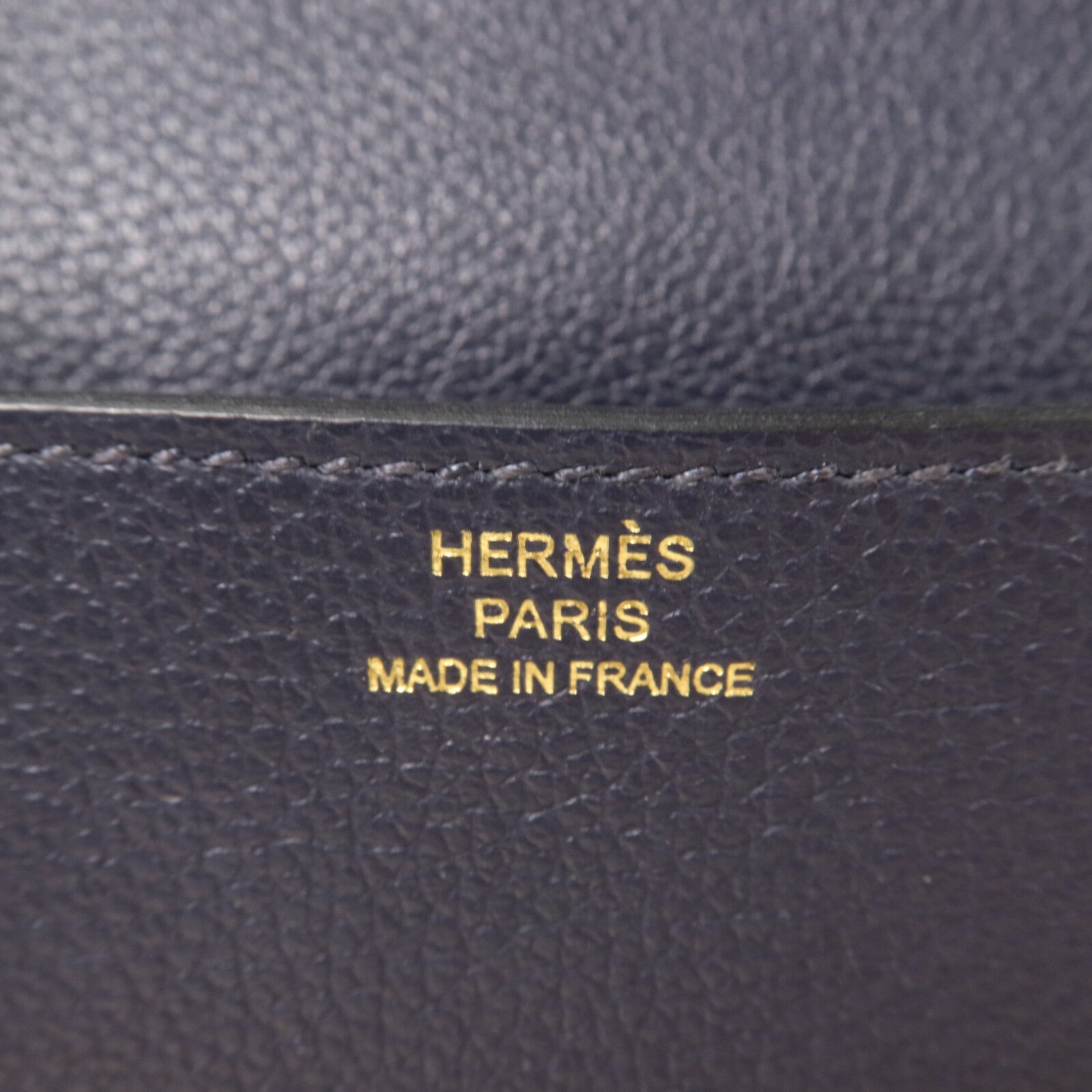 HERMES Evercolor皮革Roulis Slim Wallet錢包Bleu Nuit