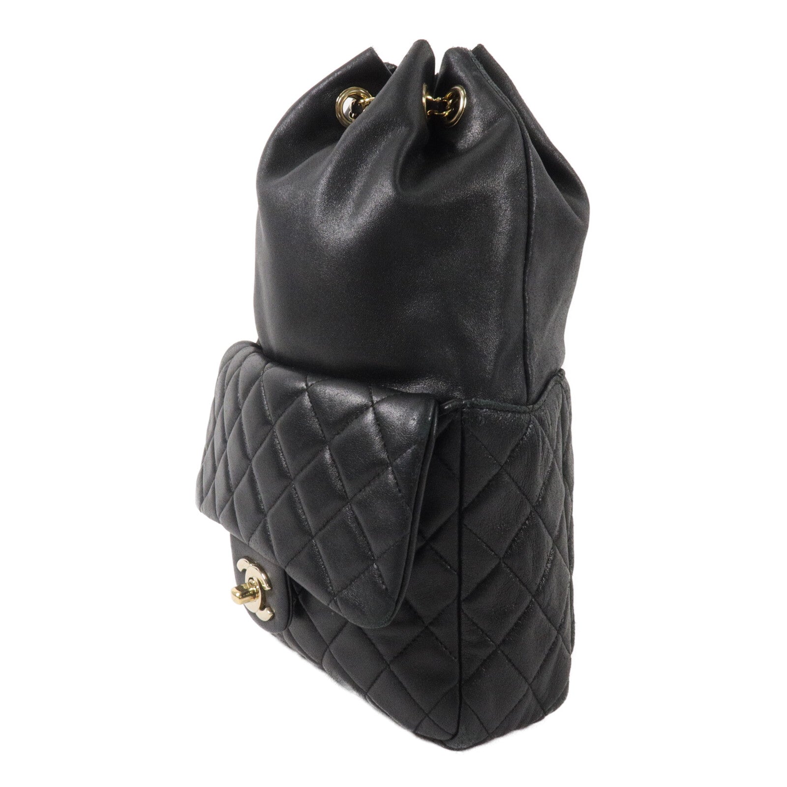 CHANEL 羊皮皮革Backpack鏈帶背包