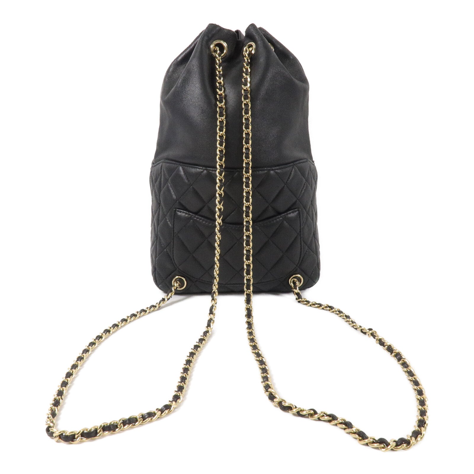 CHANEL 羊皮皮革Backpack鏈帶背包