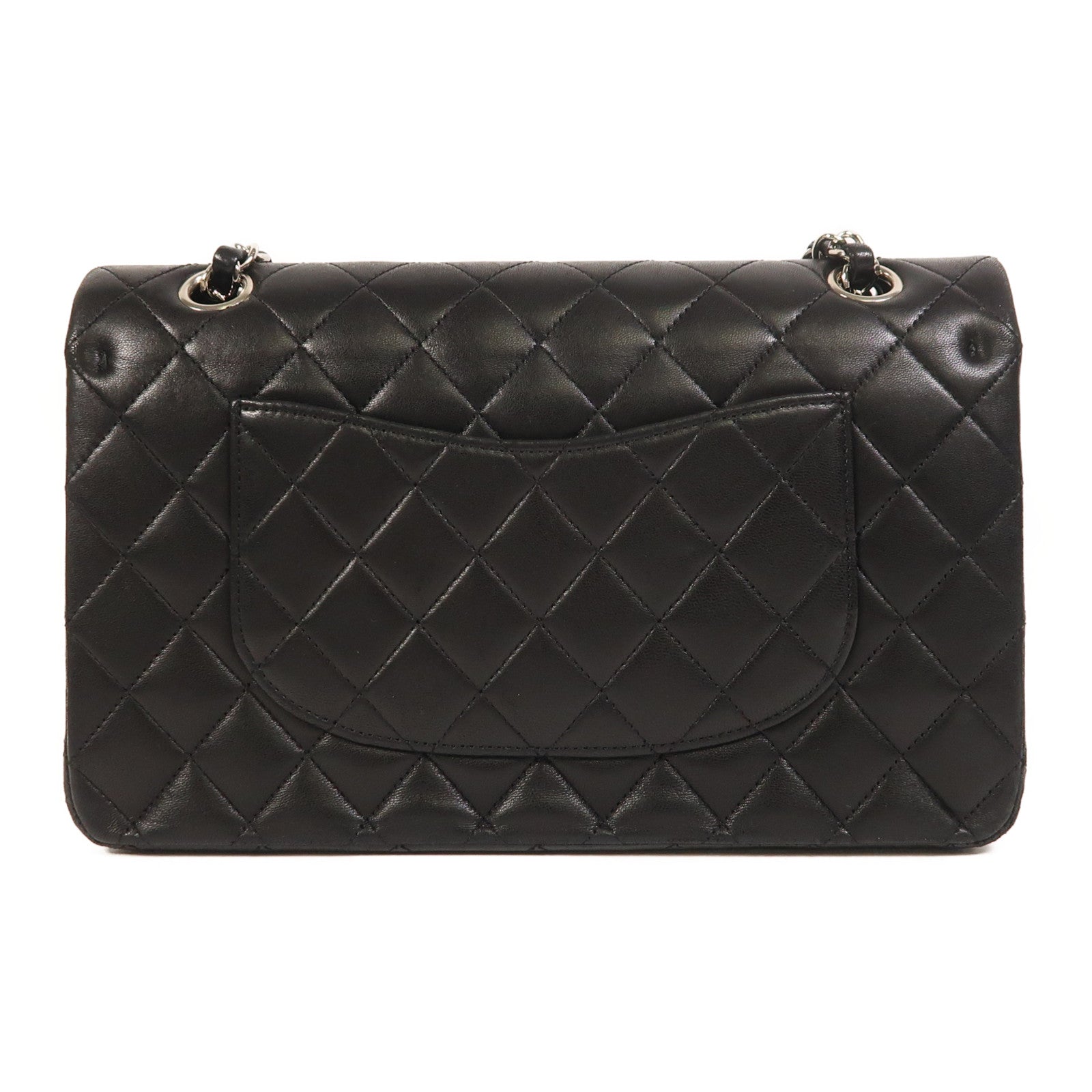 CHANEL 羊皮皮革Classic 25銀扣鏈帶肩背袋