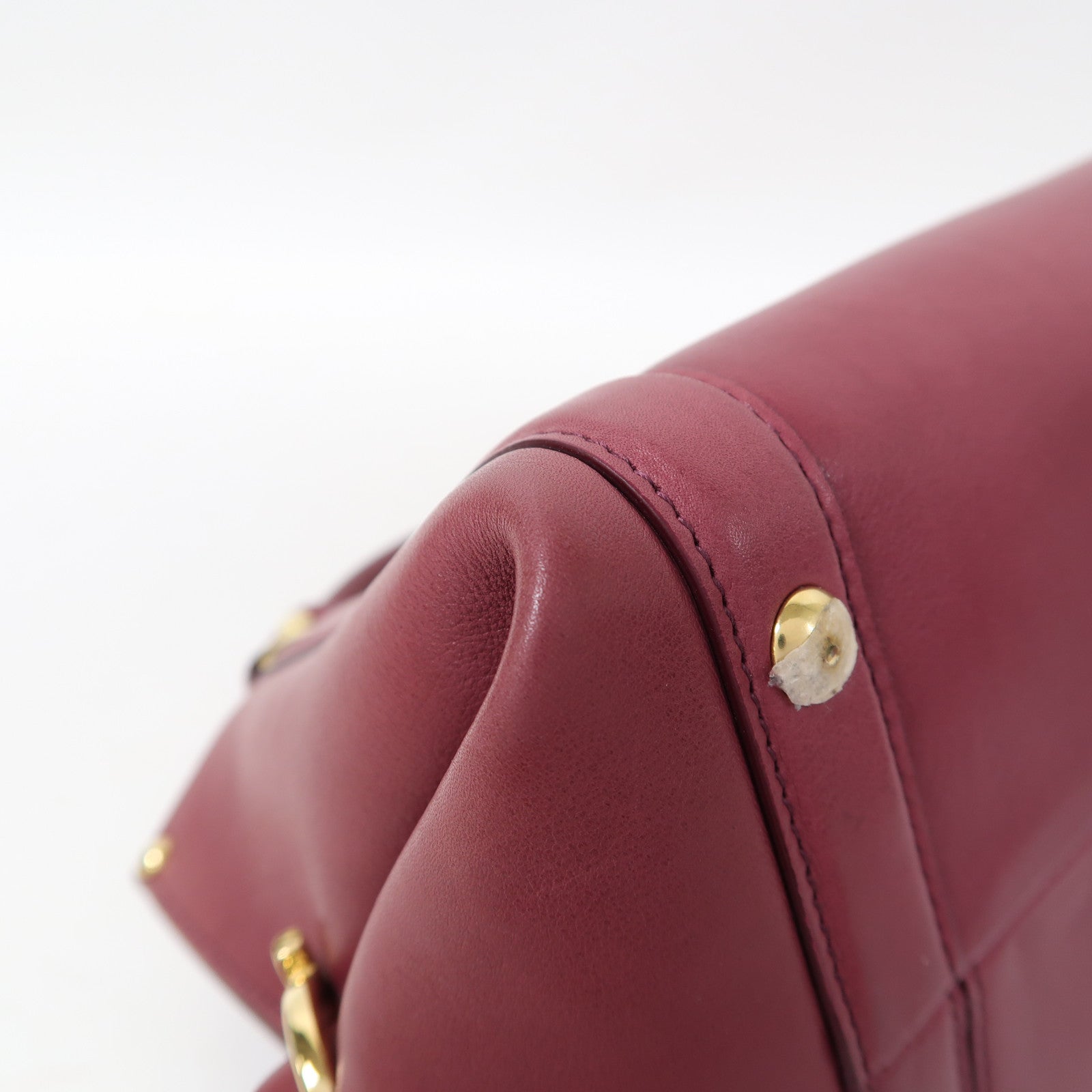 Salvatore Ferragamo 牛皮皮革2 Way Shoulder金扣手挽肩背兩用袋粉紅色