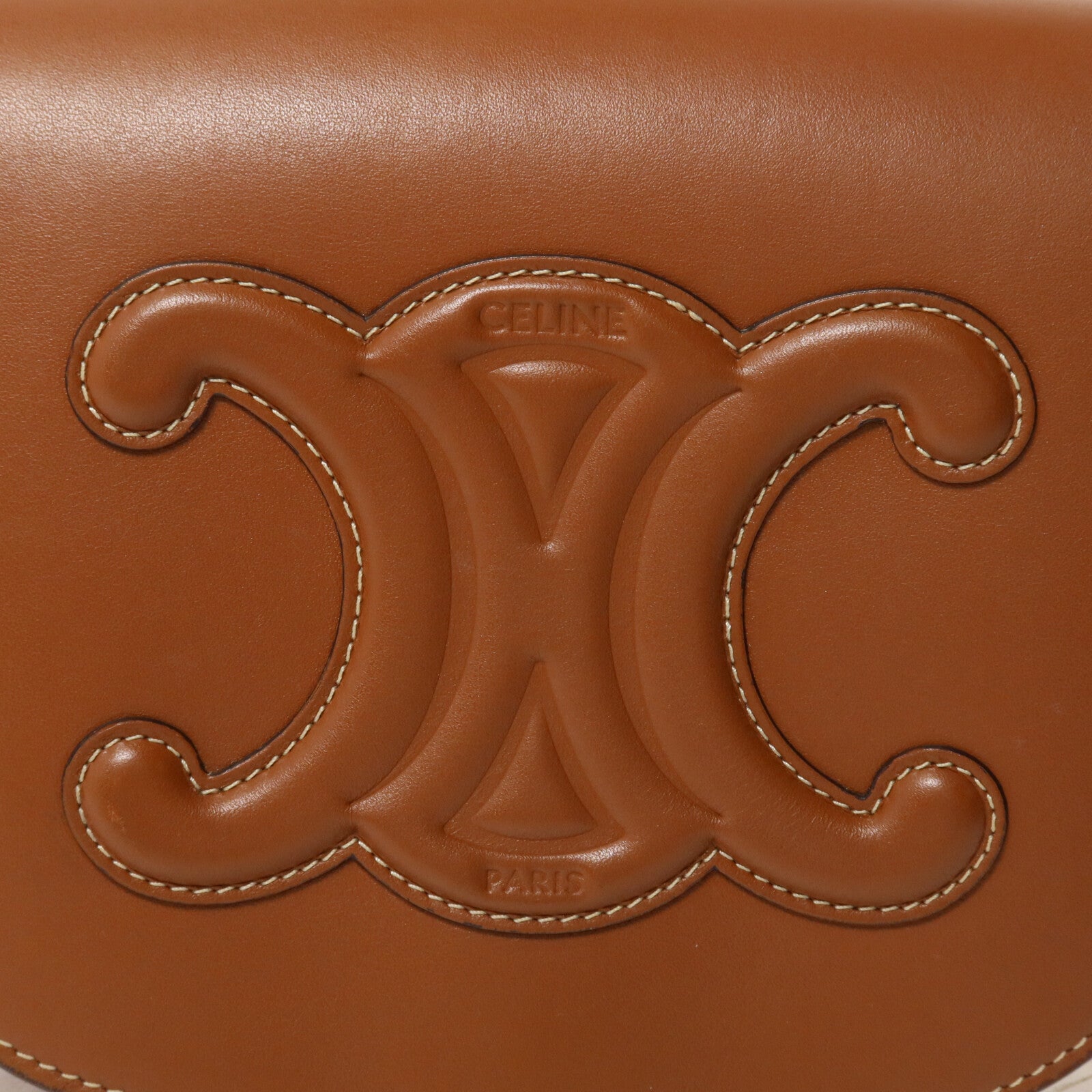 CELINE 牛皮皮革Folco Cuir Triomphe肩背袋