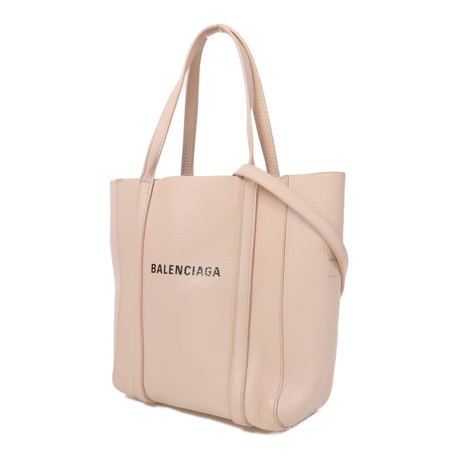 BALENCIAGA 牛皮皮革Everyday Tote XXS銀扣手挽肩背兩用袋粉紅色