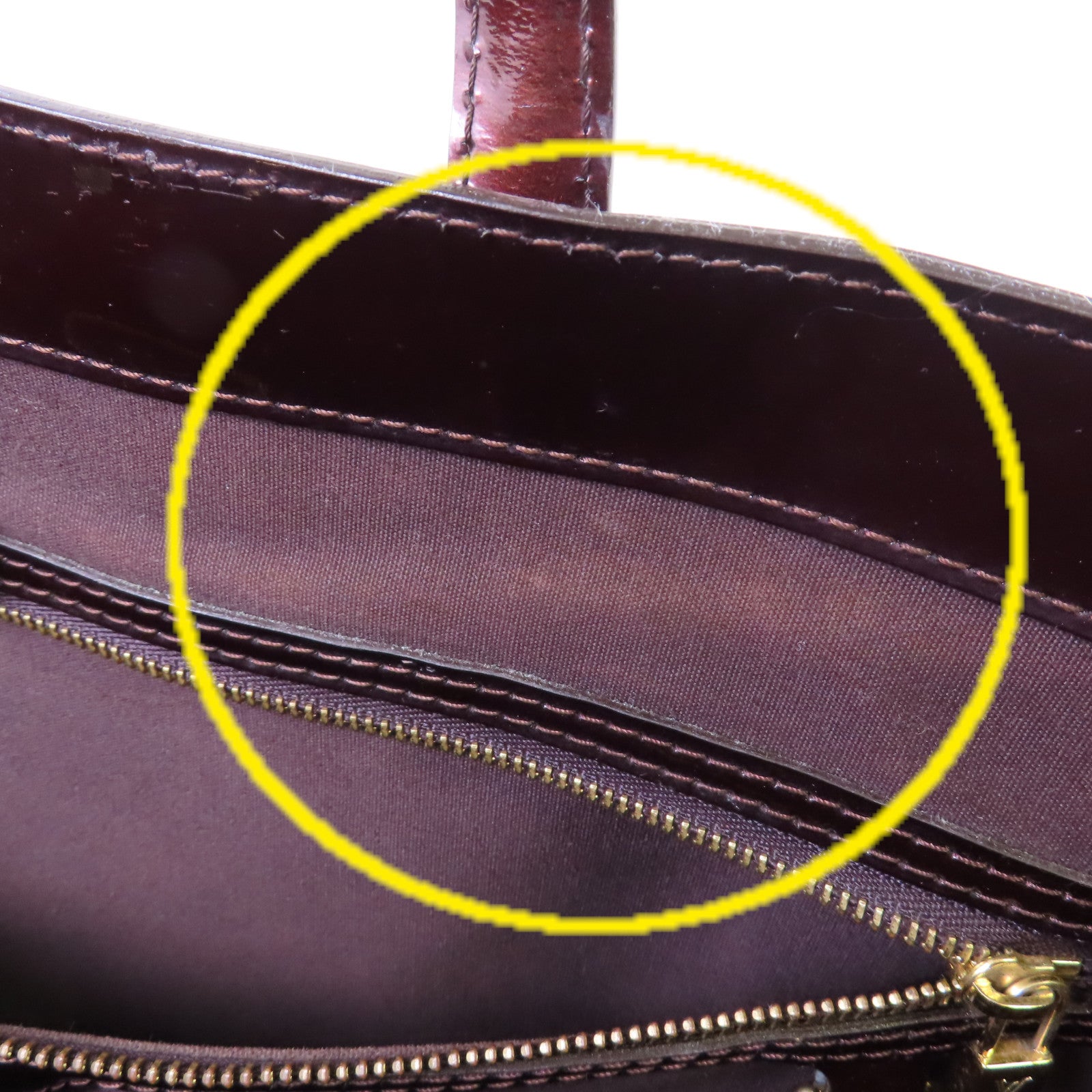 LOUIS VUITTON 【激減優惠】Monogram Vernis Wilshire GM Hand Bag金扣手挽袋酒紅色