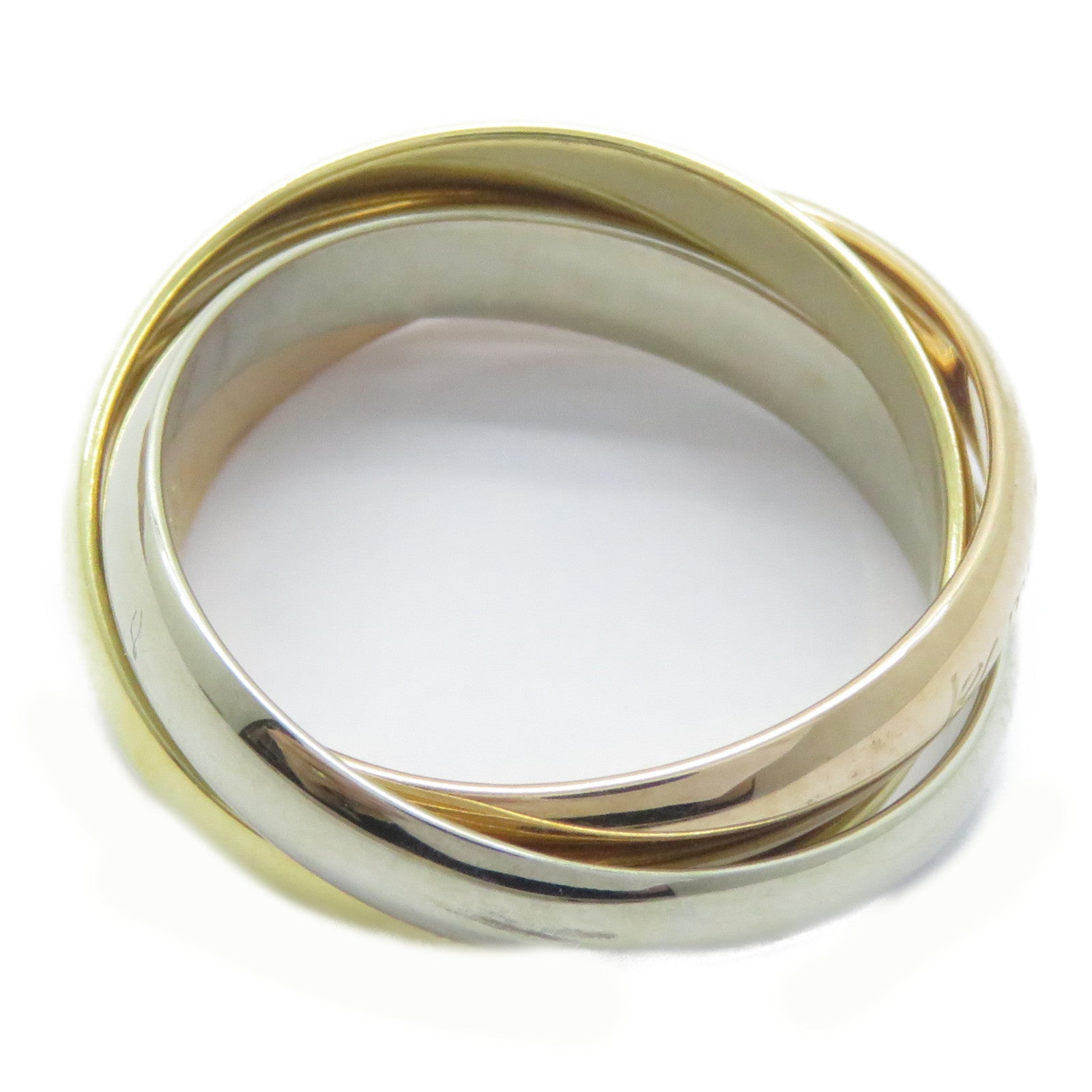 CARTIER 18K黃金/白金/玫瑰金Les Must De Trinity戒指Cartier#51/US#6