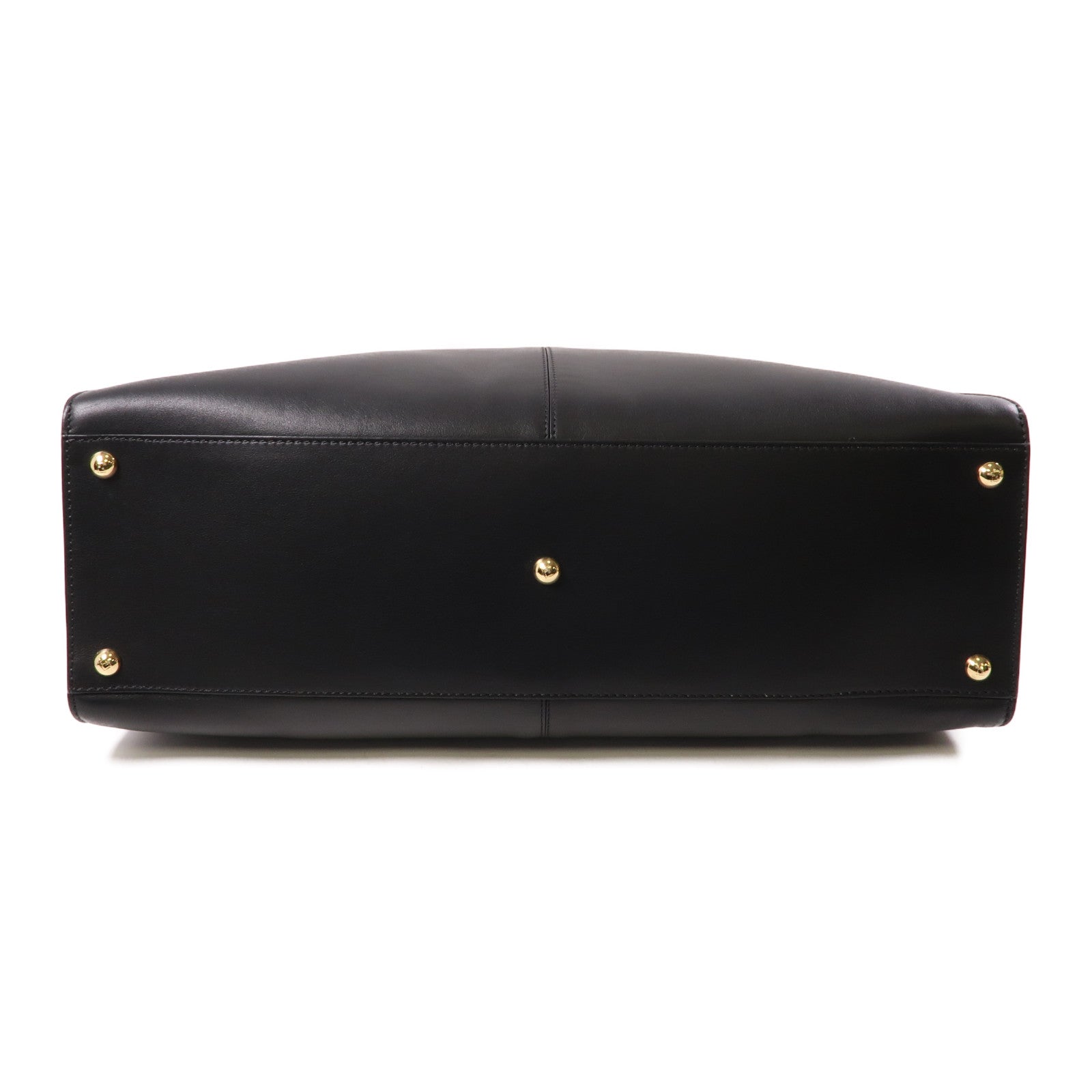 FENDI GHW Peekaboo Shoulder Bag Handbag 8BN304A5E8 Calfskin Leather Black