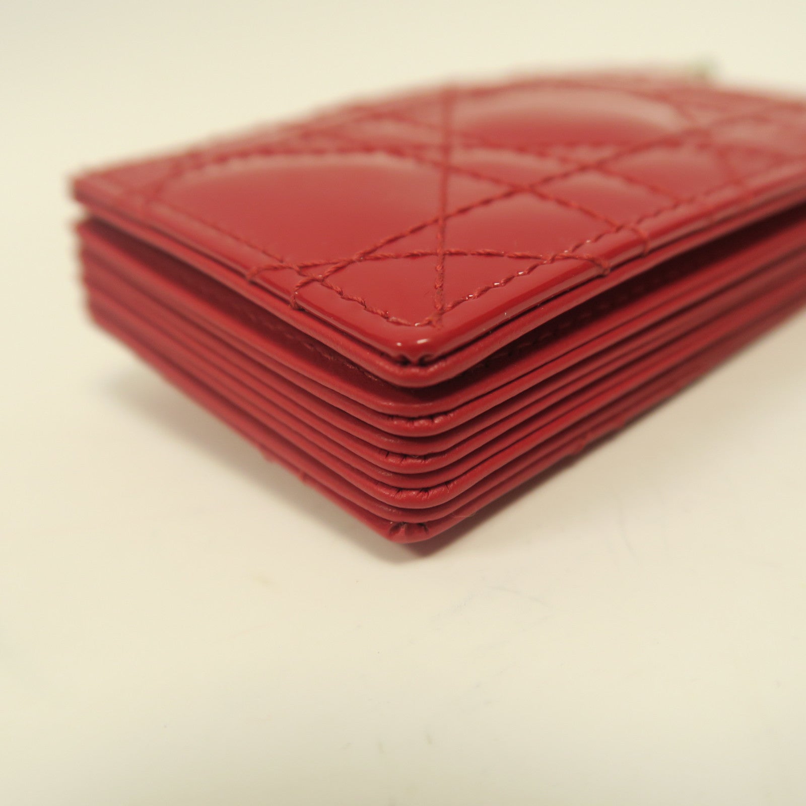 Dior 【激減優惠】漆皮皮革Card Case金扣卡片套紅色