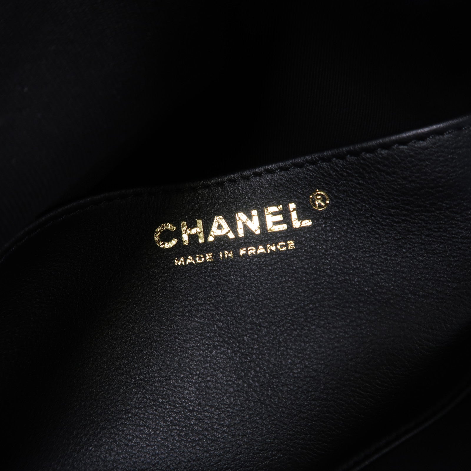 CHANEL 菱格牛皮皮革Chain Shoulder金扣肩背袋黑色