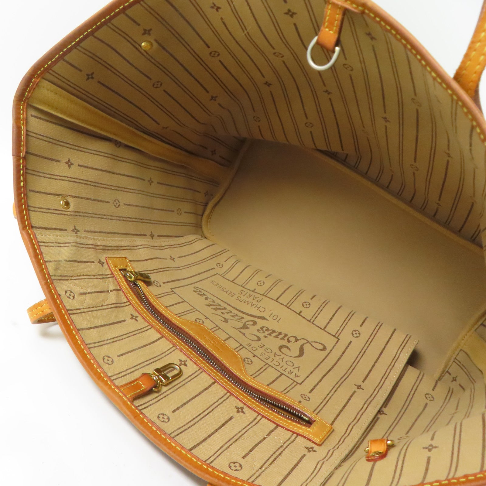LOUIS VUITTON 【激減優惠】Monogram Neverfull MM金扣手挽袋啡色
