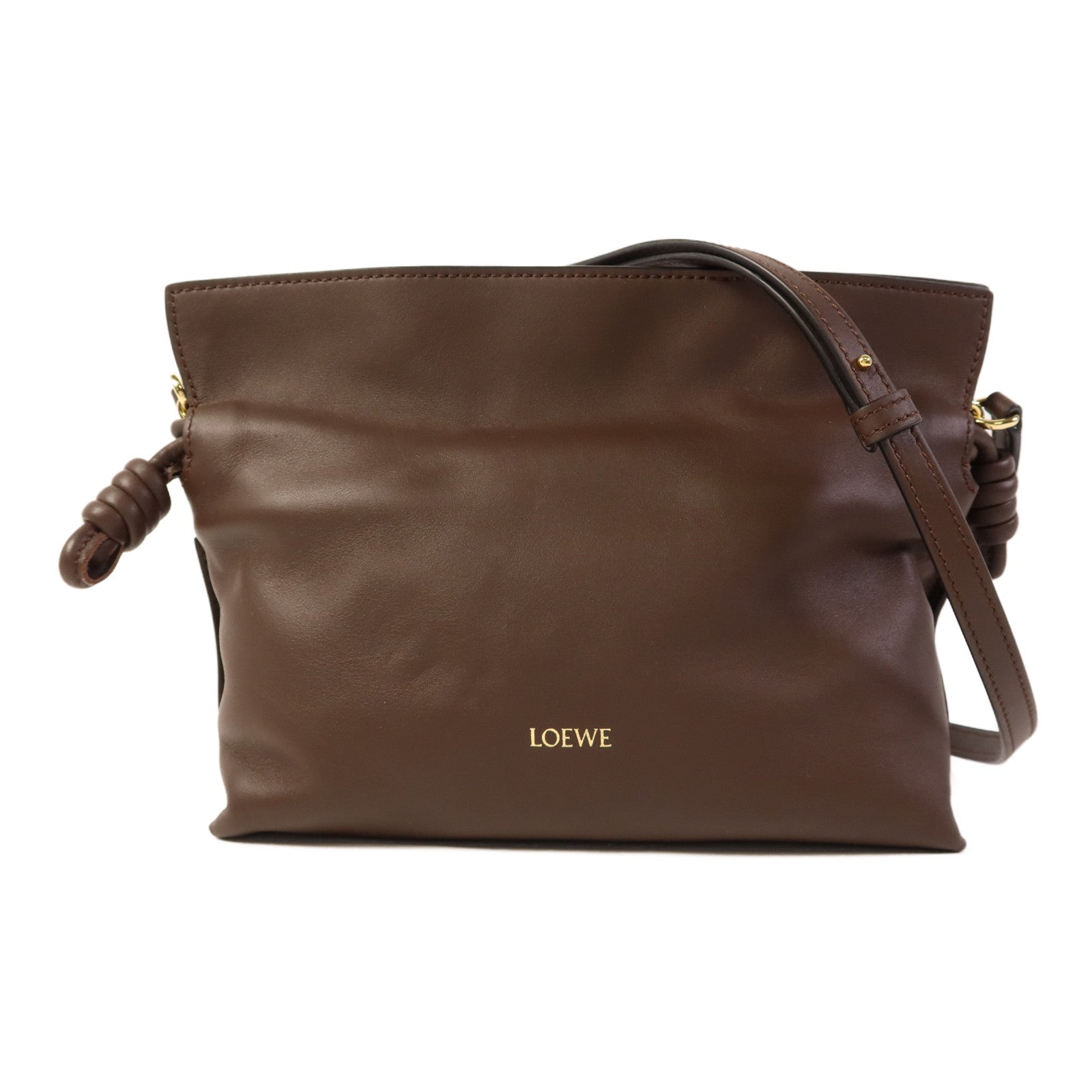 LOEWE 牛皮皮革Mini Flamenco Clutch金扣手拿包
