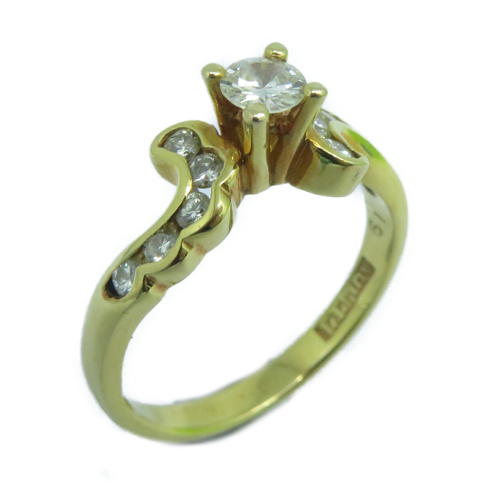 JEWELRY **【激減優惠】18K黃金Ring鑽石戒指US#5.75