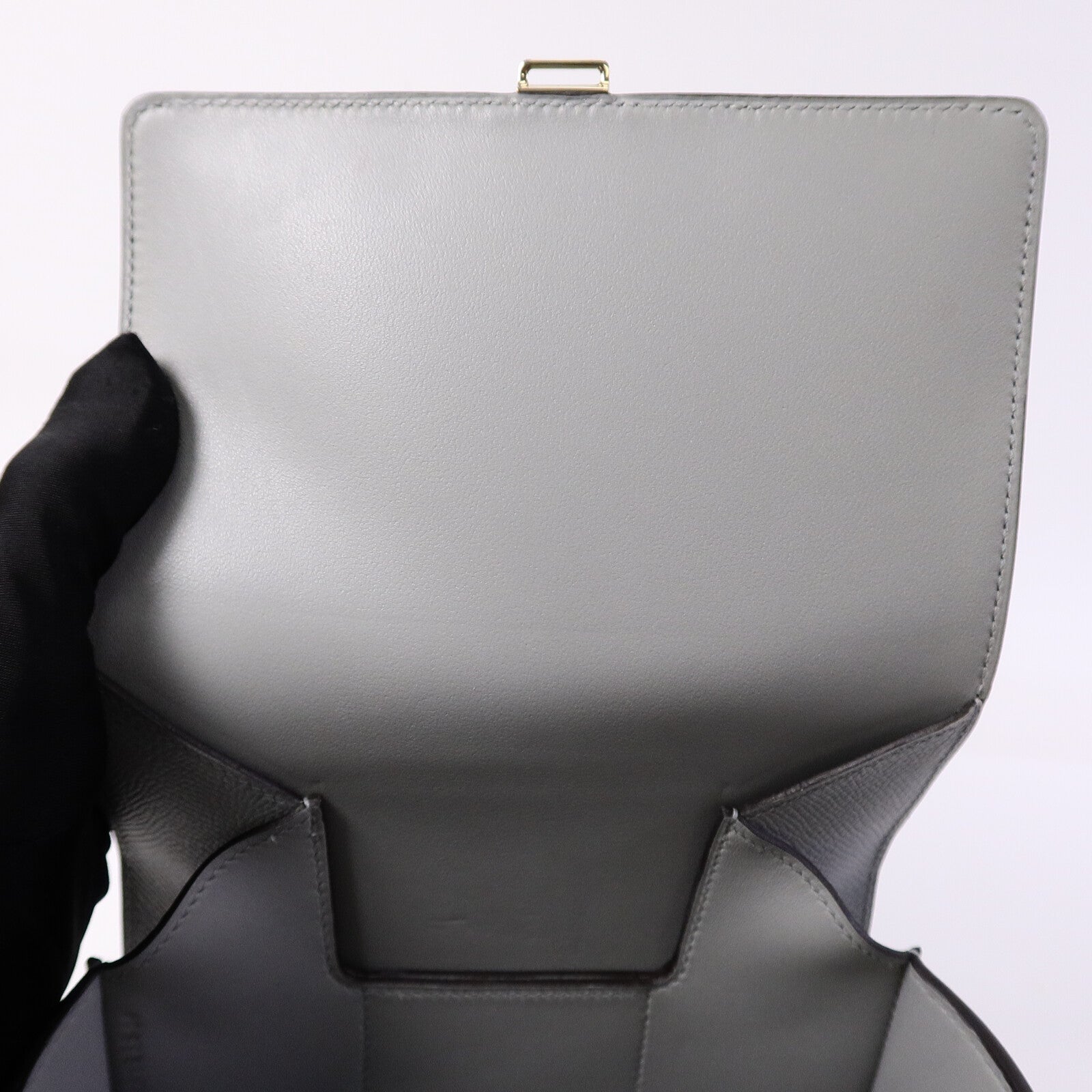 HERMES Epsom皮革Della Cavalleria Mini肩背袋Blue Glacier