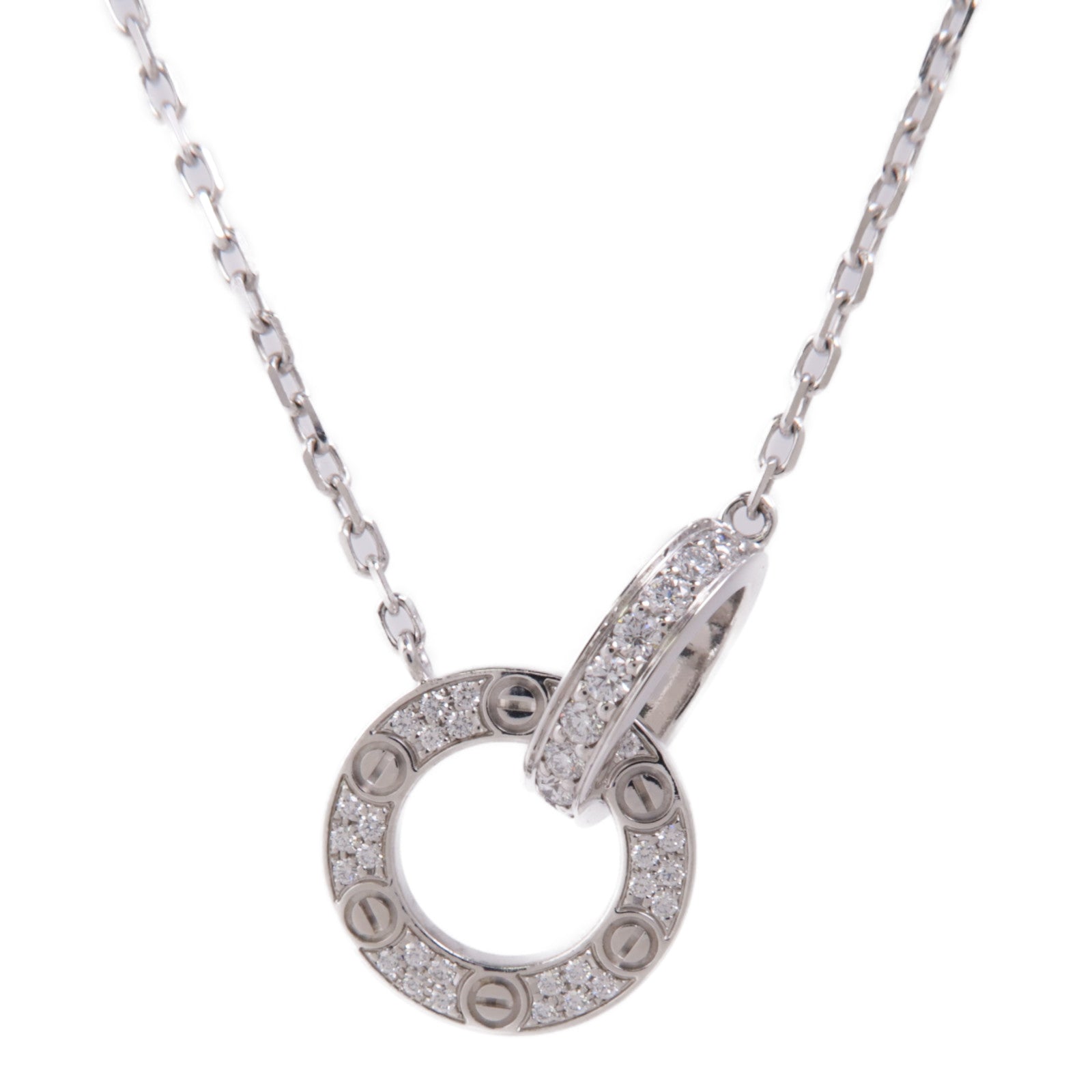 CARTIER 【激減優惠】18K白金Love Diamond Necklace鑽石項鍊