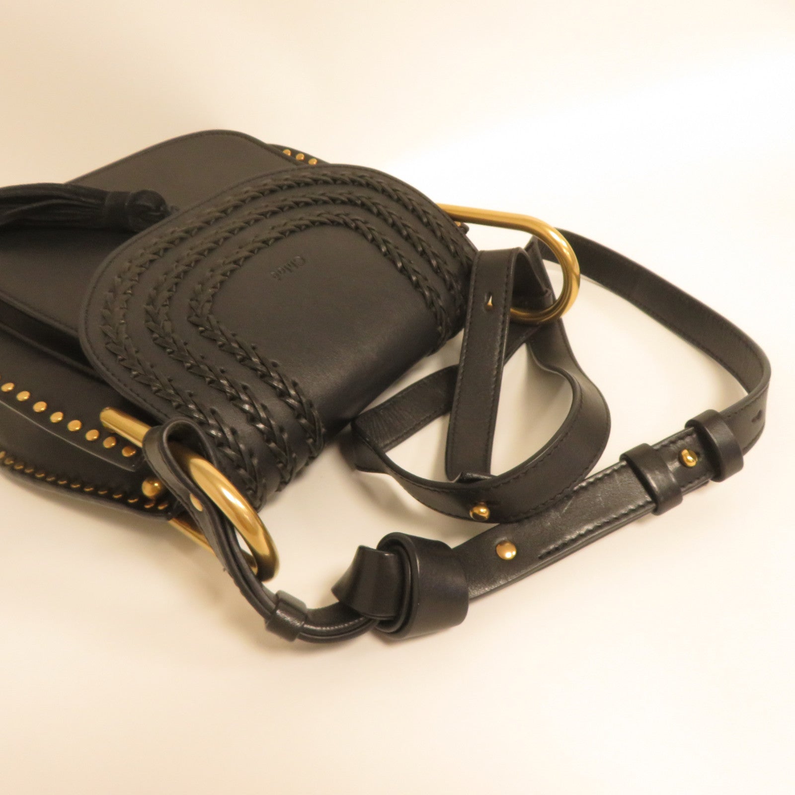 Chloe **【激減優惠】牛皮皮革Shoulder Bag金扣肩背袋黑色