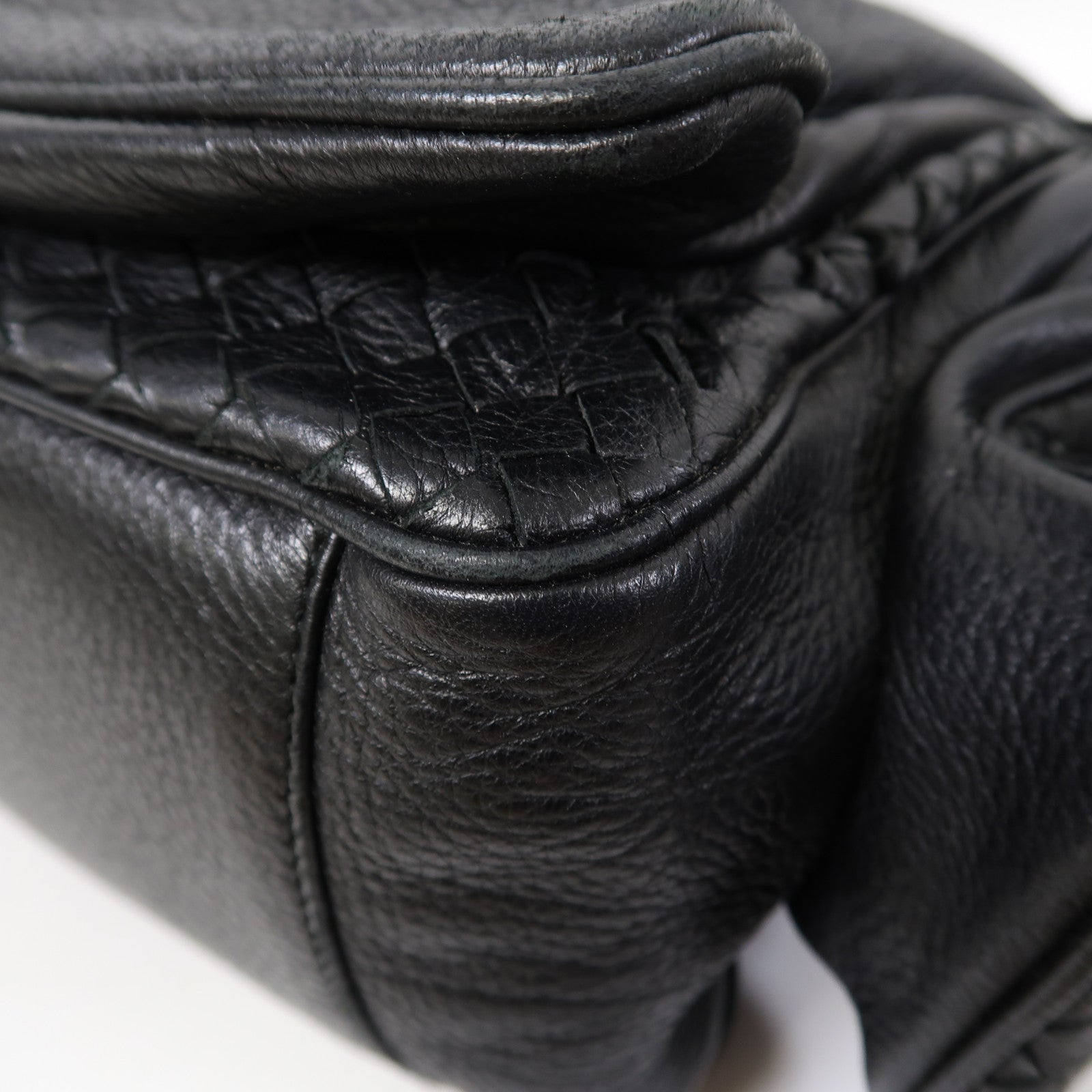 BOTTEGA VENETA 牛皮皮革Hand Bag手挽袋黑色