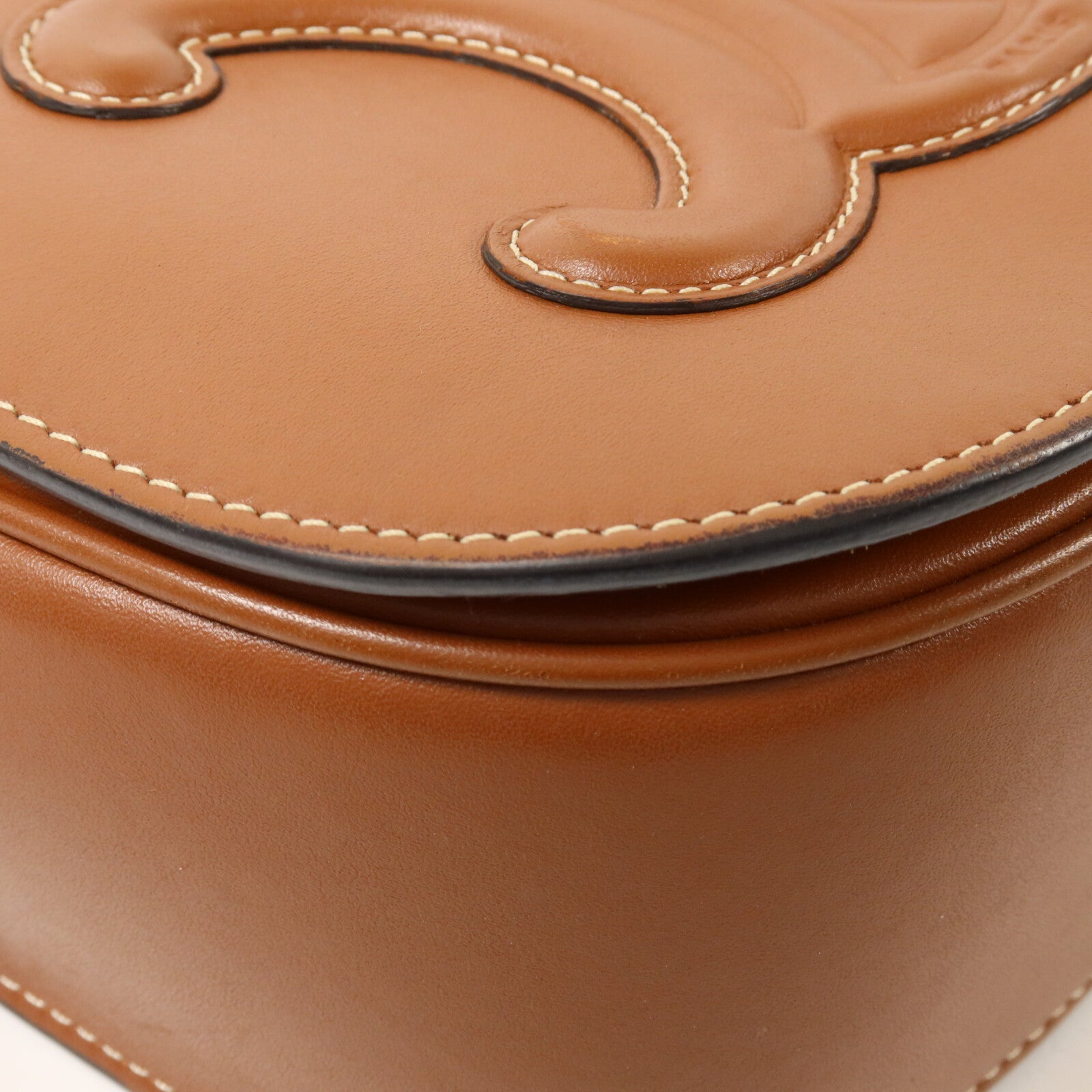 CELINE 牛皮皮革Folco Cuir Triomphe肩背袋