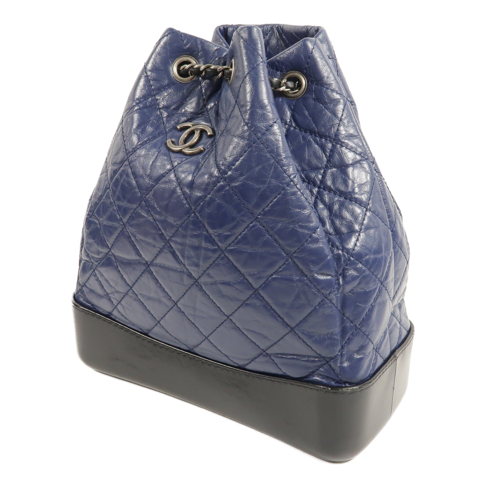 CHANEL 牛皮皮革Gabrielle Backpack鏈帶背包