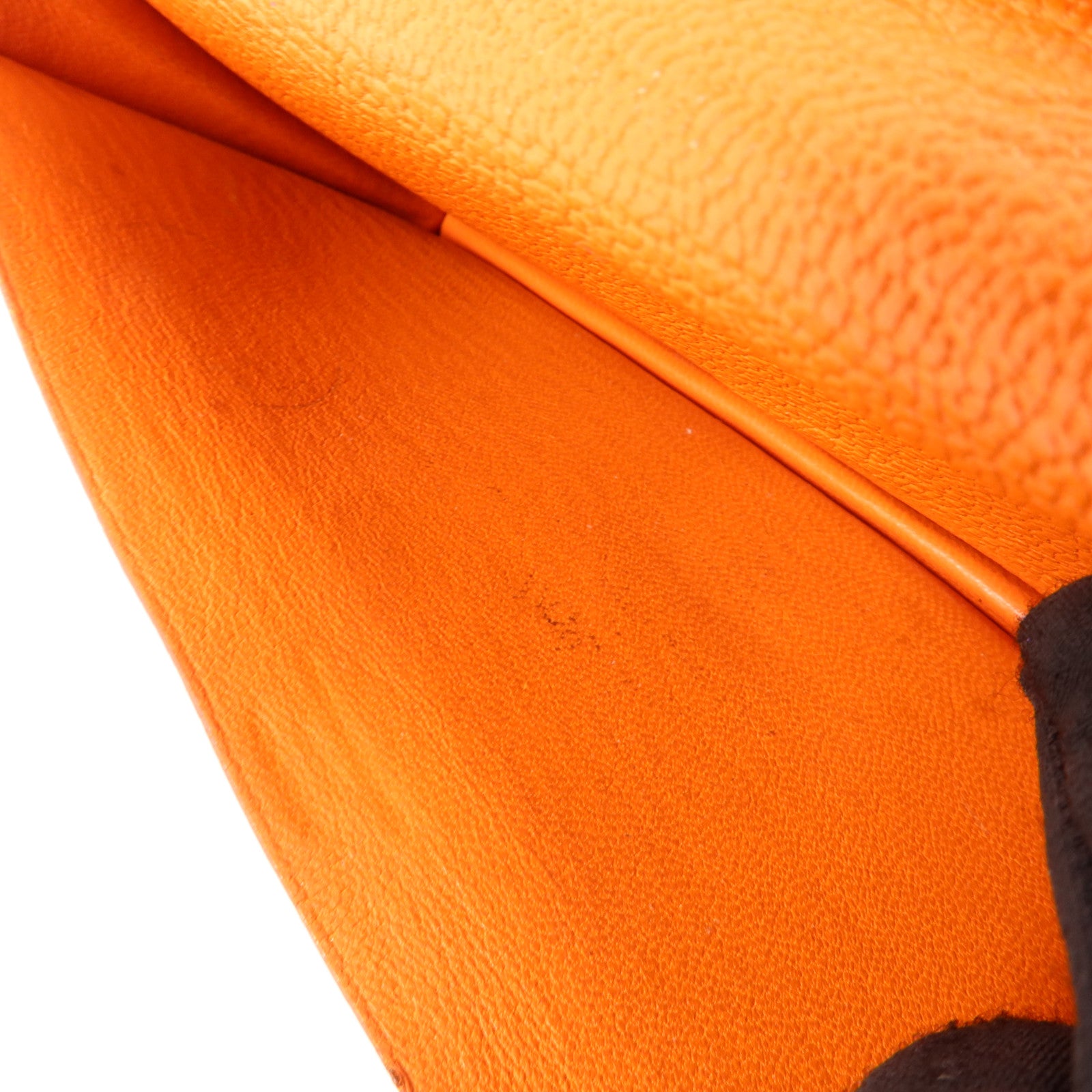HERMES Chevre皮革Bearn Long Wallet長錢包Orange