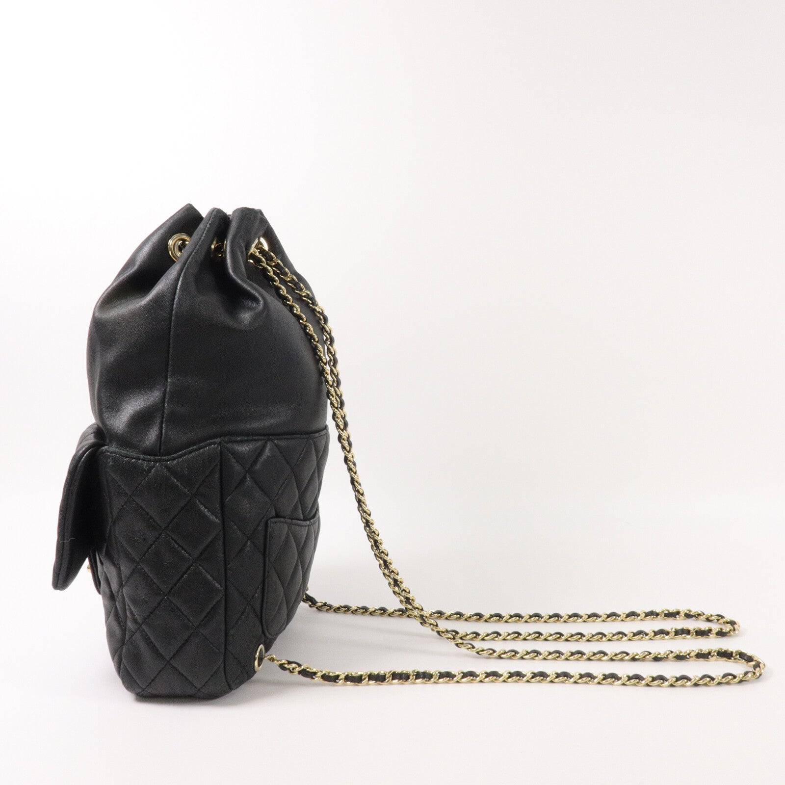 CHANEL 羊皮皮革Backpack鏈帶背包