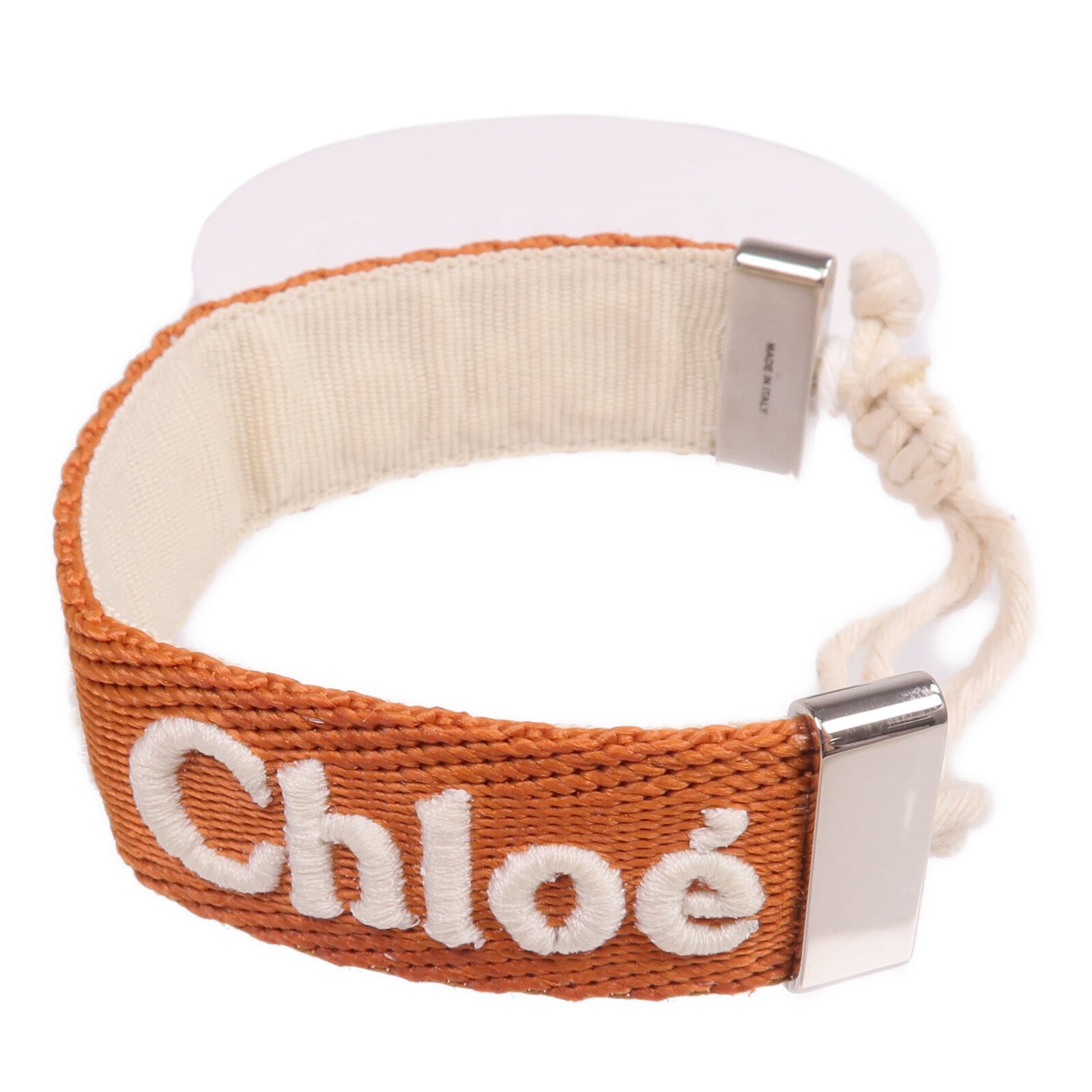 Chloe 布料Woody Bracelet銀扣手鐲