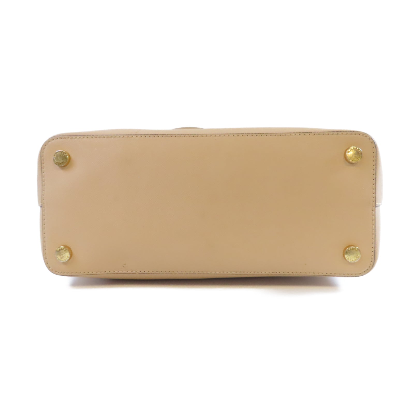 Michael Kors 【清倉大減價】牛皮皮革Shoulder Bag金扣手挽肩背兩用袋米色