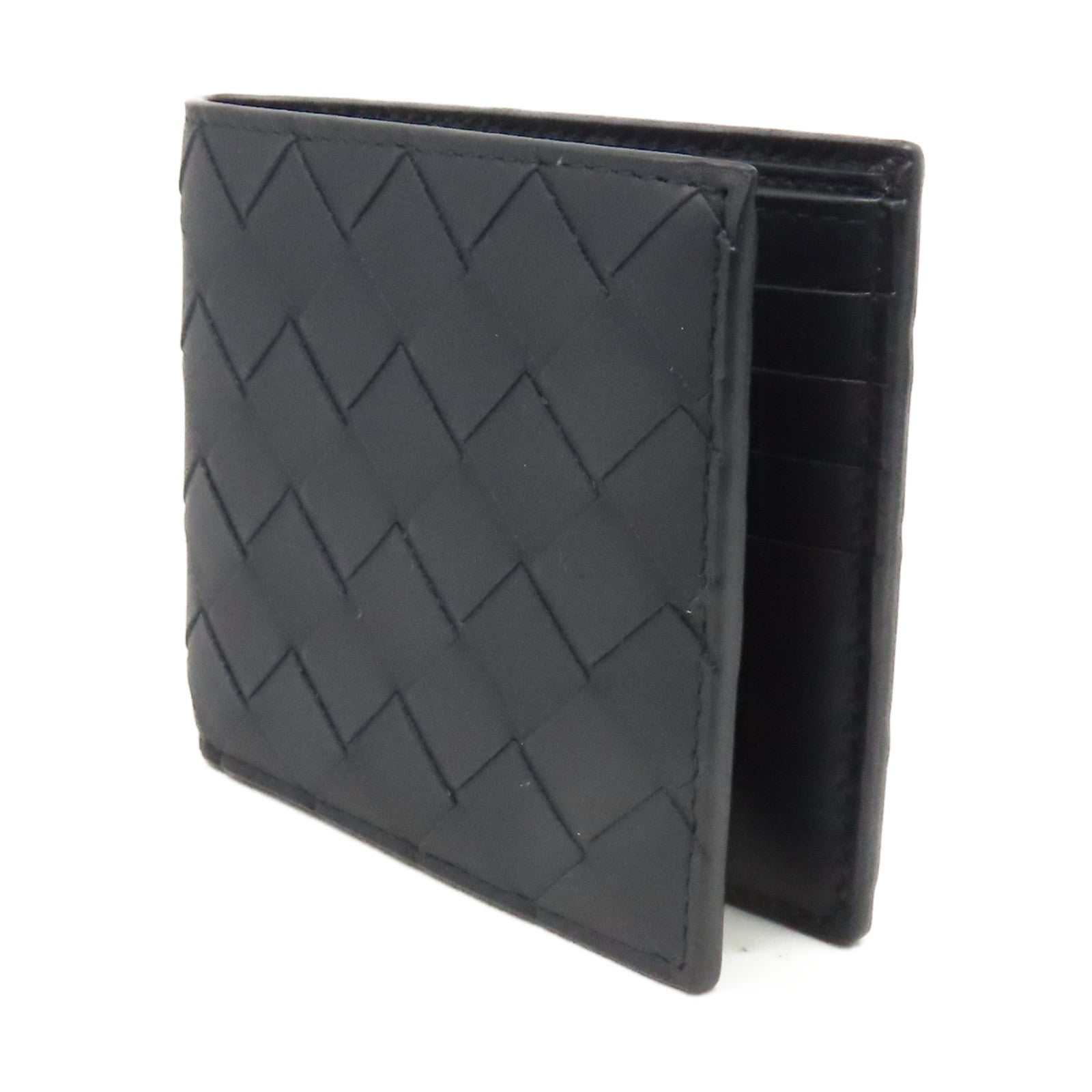 BOTTEGA VENETA 織紋皮革Short Wallet短錢包寶藍色