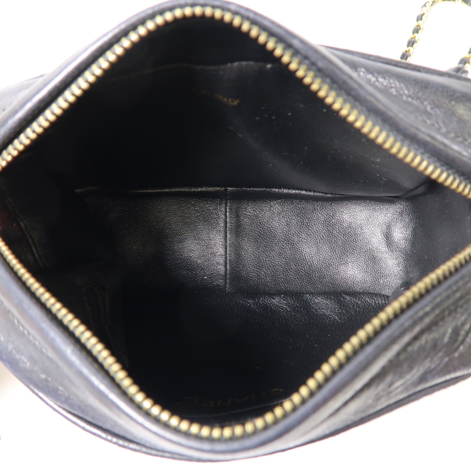 CHANEL 【激減優惠】菱格羊皮皮革Chain Shoulder金扣鏈帶肩背袋黑色
