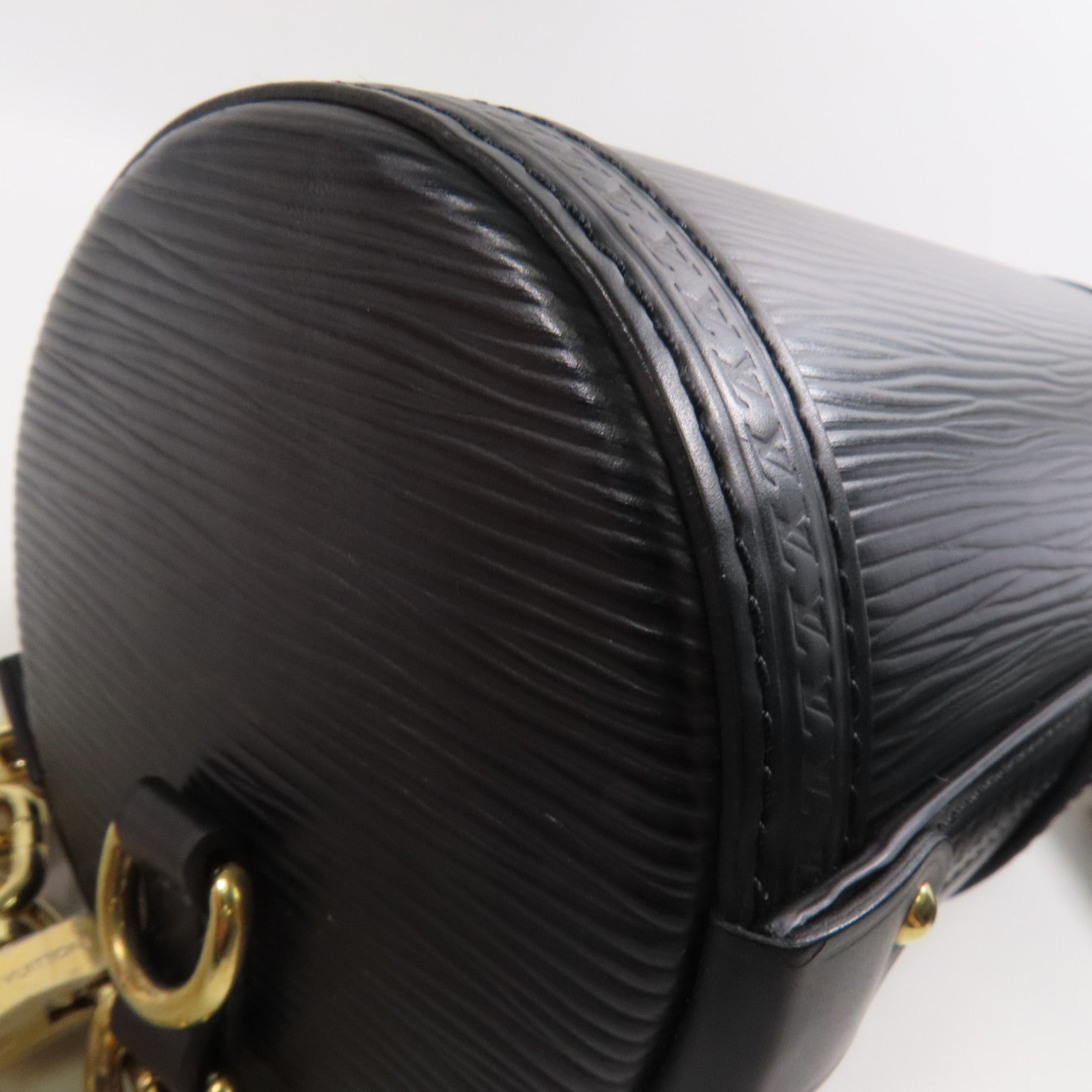 LOUIS VUITTON LV GHW Papillon Trunk 2 Way Shoulder Bag M58655 Epi Black