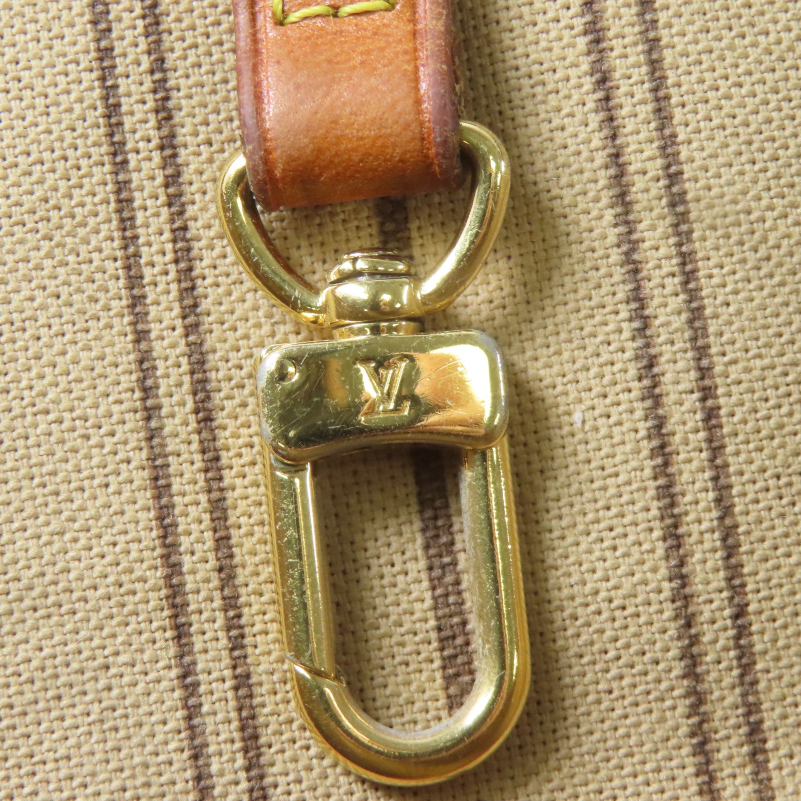 LOUIS VUITTON 【激減優惠】Monogram Neverfull MM金扣手挽袋啡色