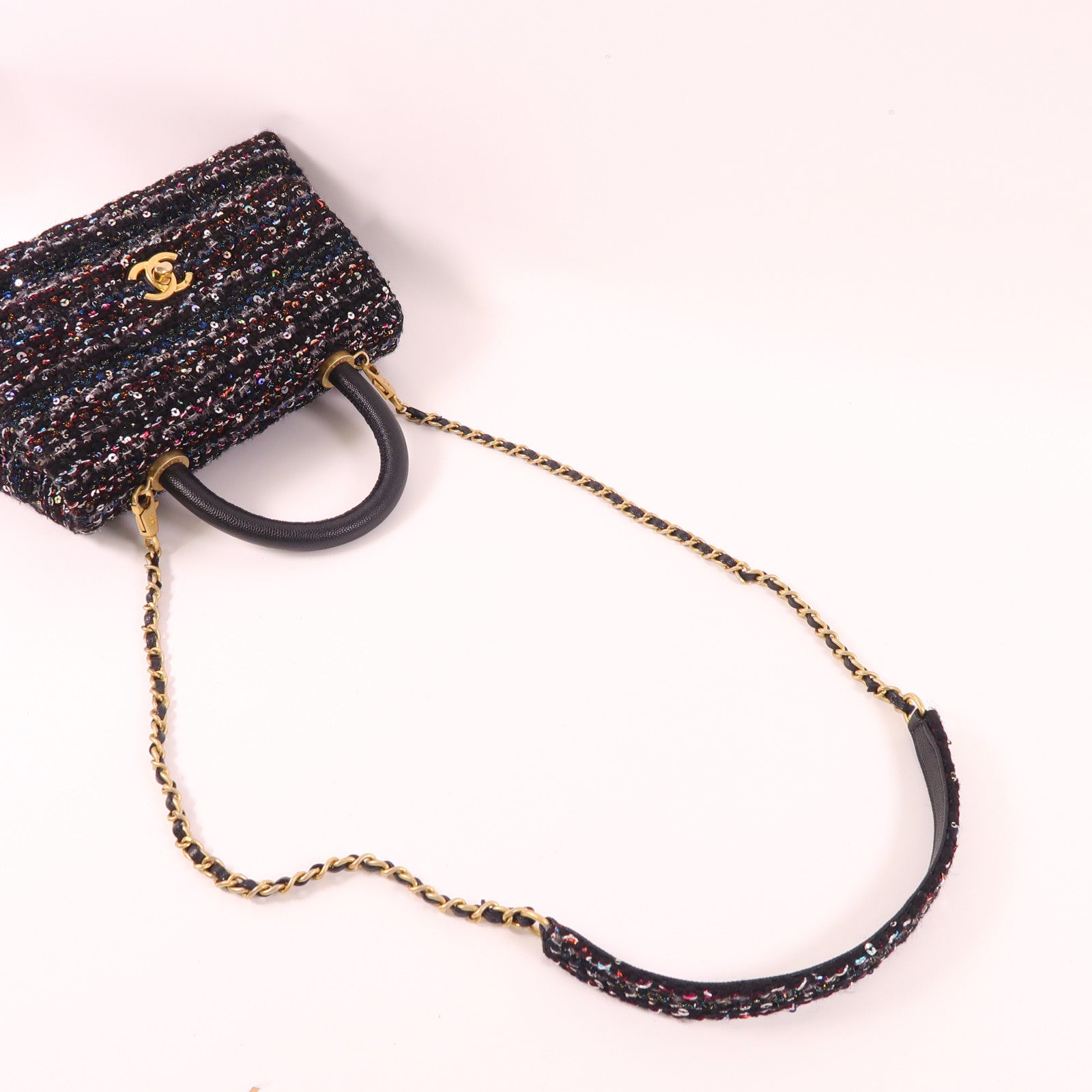 CHANEL 粗花呢/Tweed Coco Handle手挽肩背兩用袋