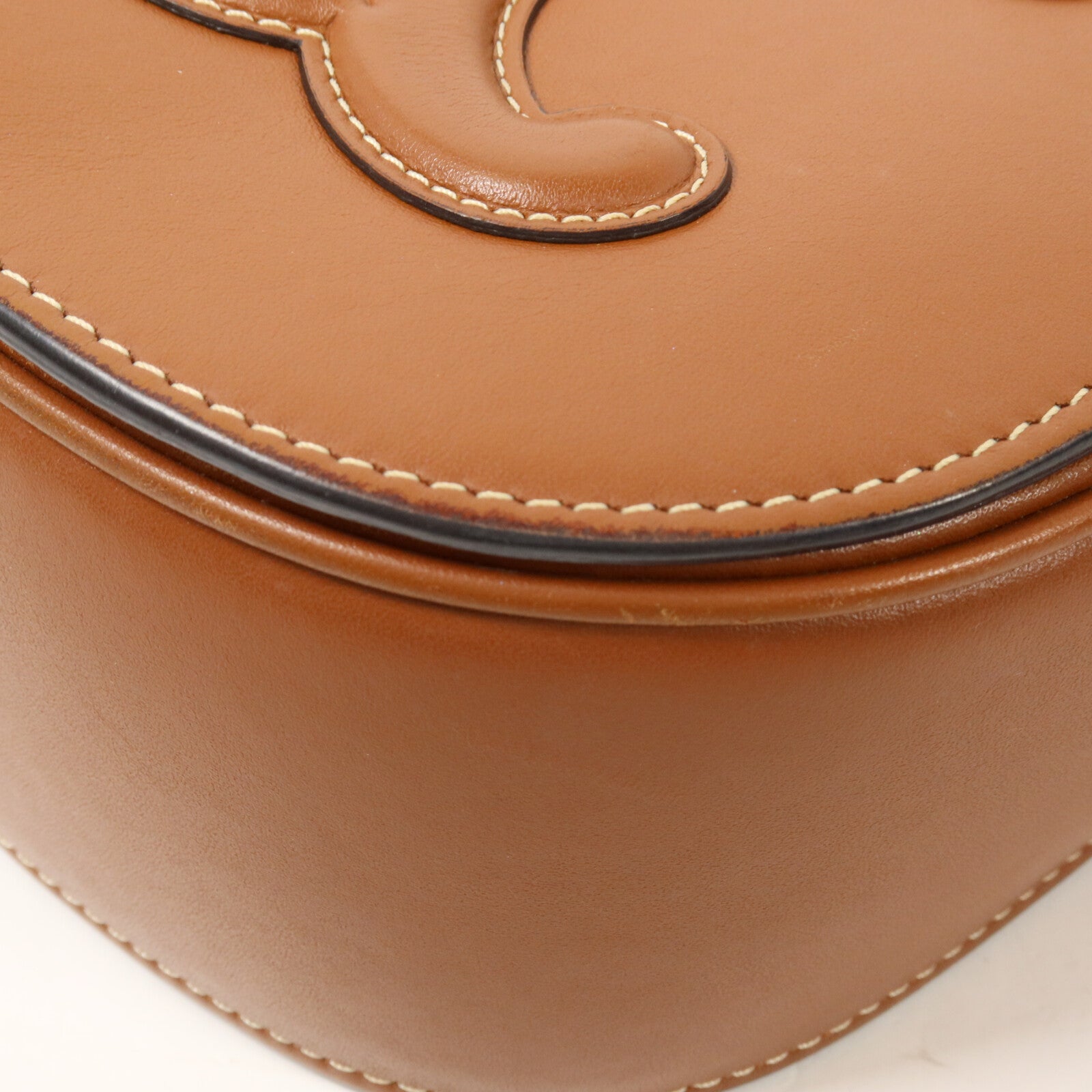 CELINE 牛皮皮革Folco Cuir Triomphe肩背袋