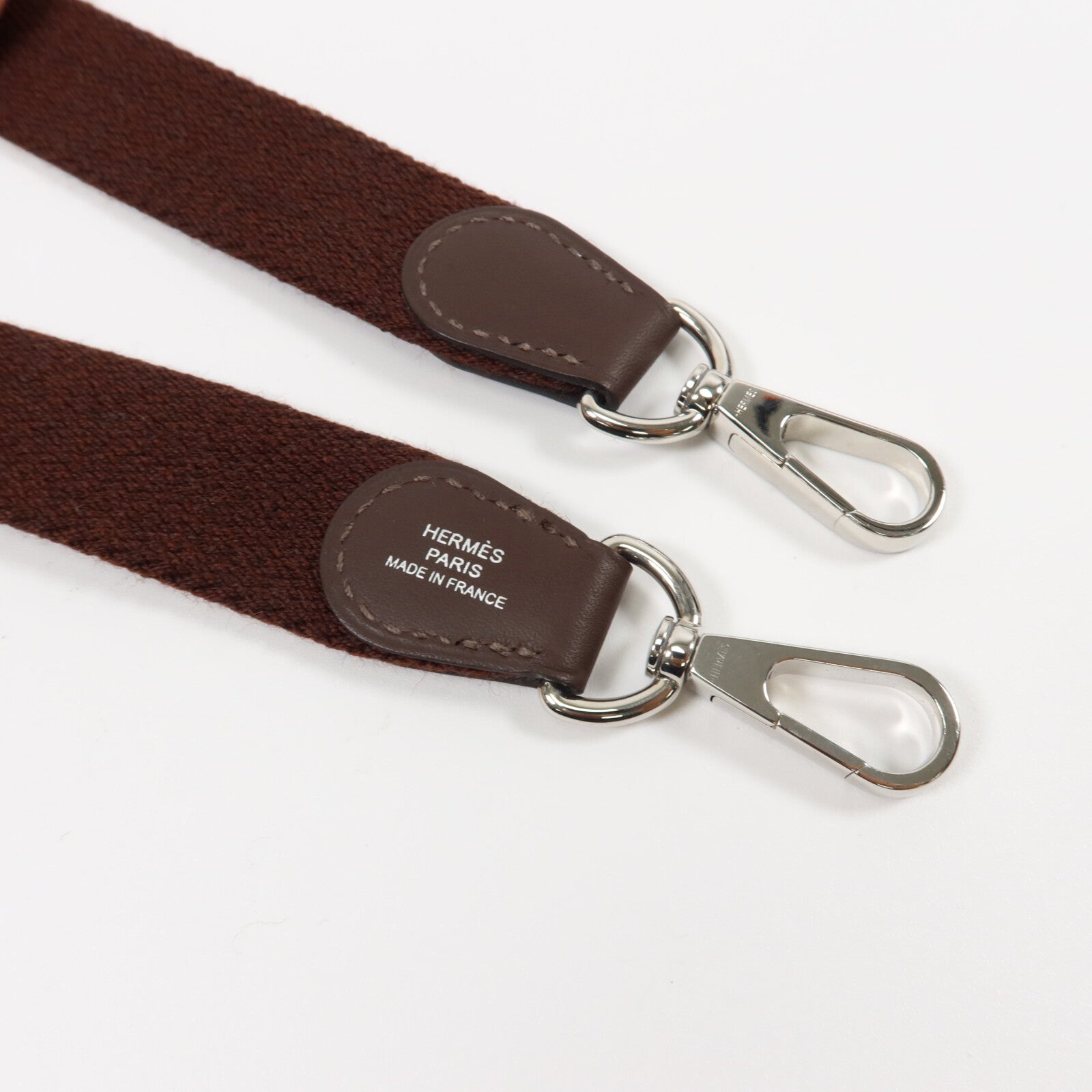 HERMES 羊毛/Swift皮革Evelyne TPM肩背袋Gris Moyen/Havane
