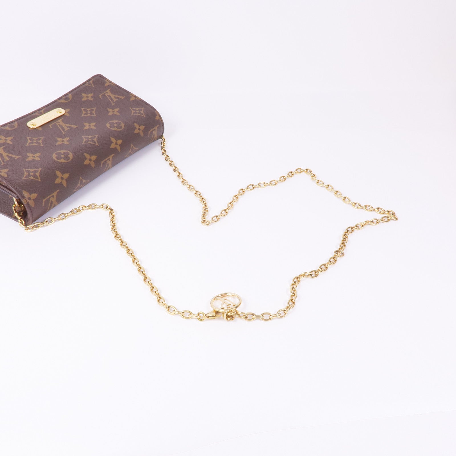 LOUIS VUITTON Monogram Wallet On Chain Lily金扣鏈帶肩背袋