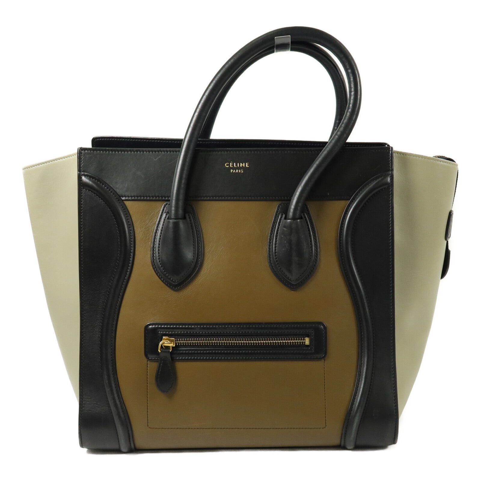 CELINE 牛皮皮革Mini Luggage手挽袋
