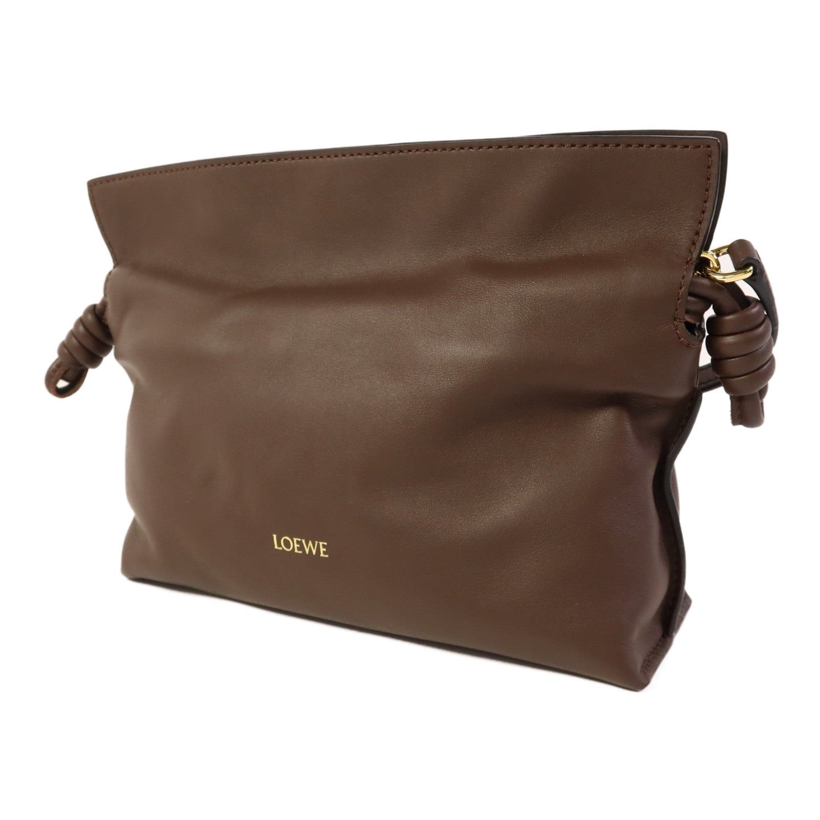 LOEWE 牛皮皮革Mini Flamenco Clutch金扣手拿包
