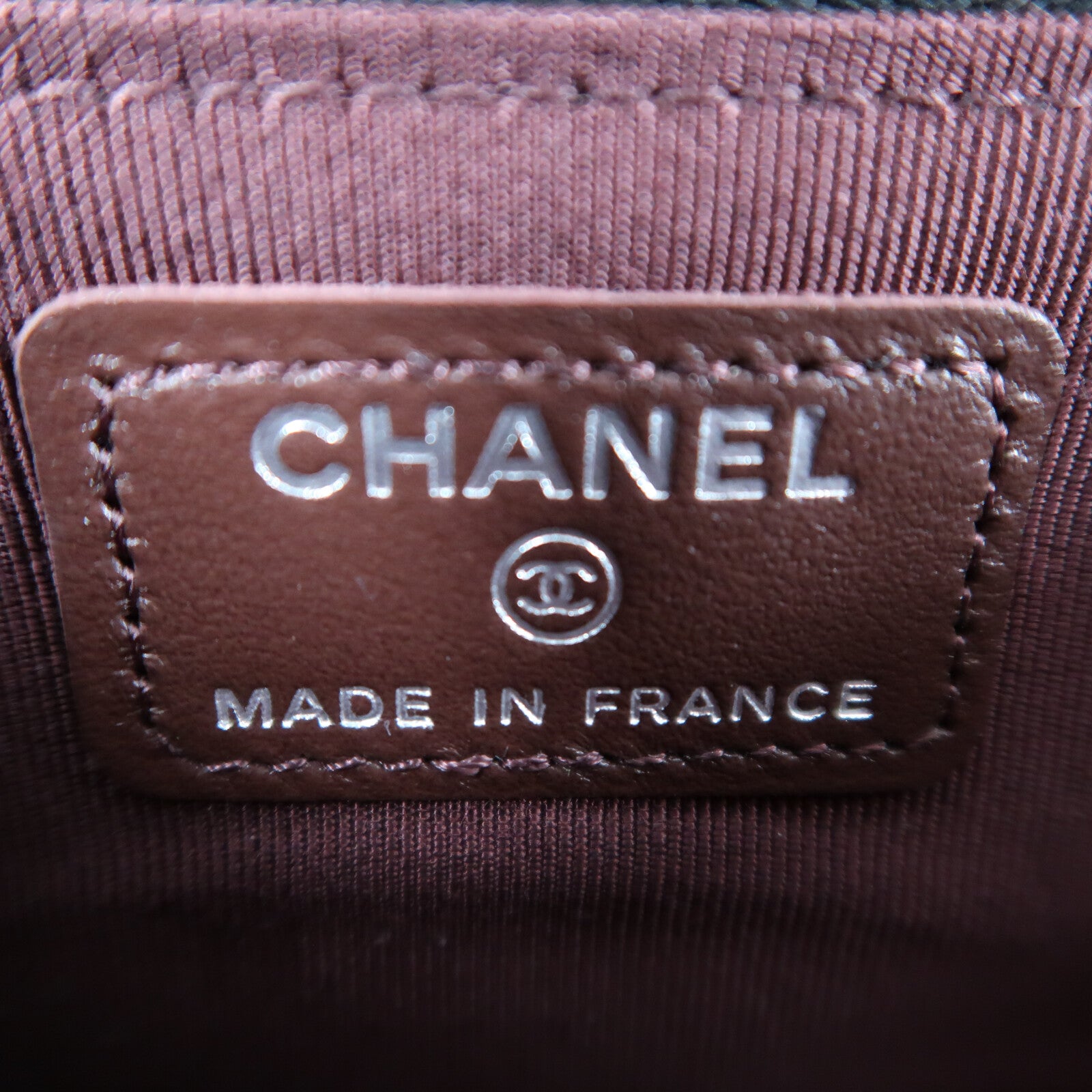 CHANEL 牛皮皮革Phone Bag銀扣鏈帶肩背袋