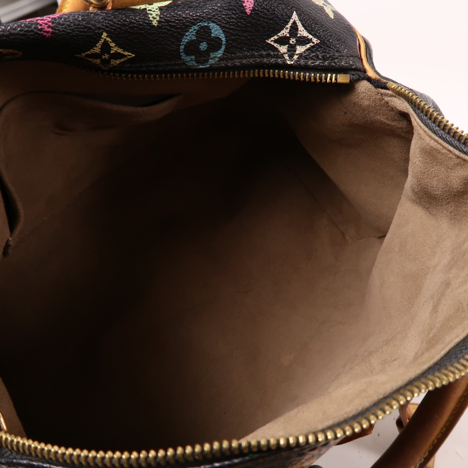 LOUIS VUITTON Monogram Multicolore Speedy 30金扣手挽袋黑色