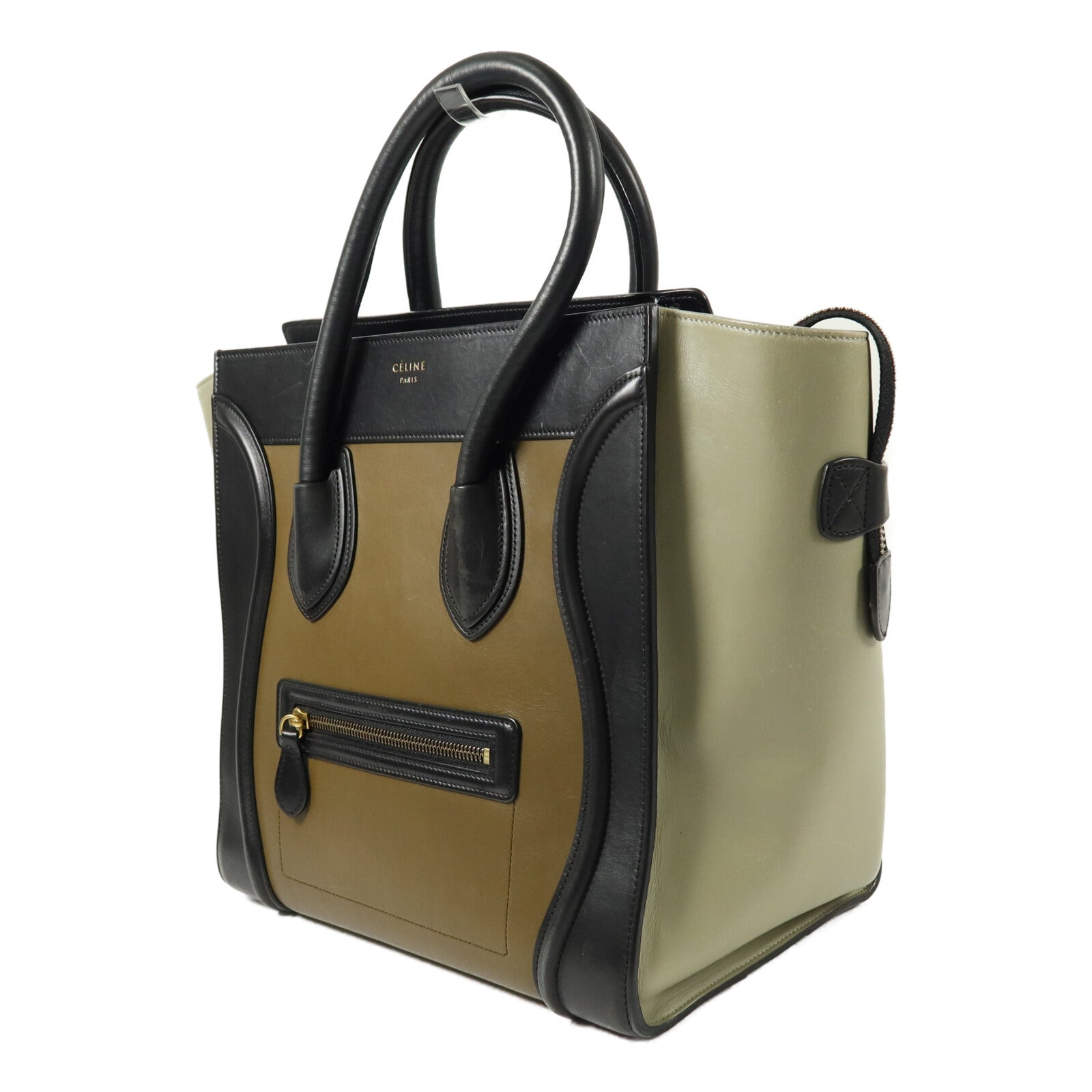 CELINE 牛皮皮革Mini Luggage手挽袋