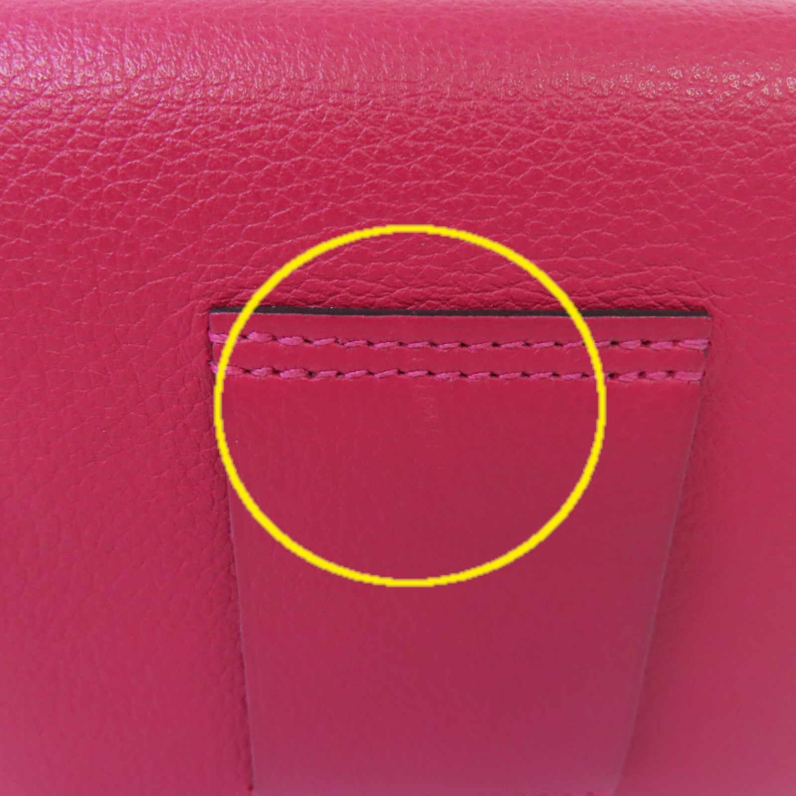HERMES Evercolor皮革Roulis Slim Wallet銀扣鏈帶肩背袋Framboise覆盆子紅色