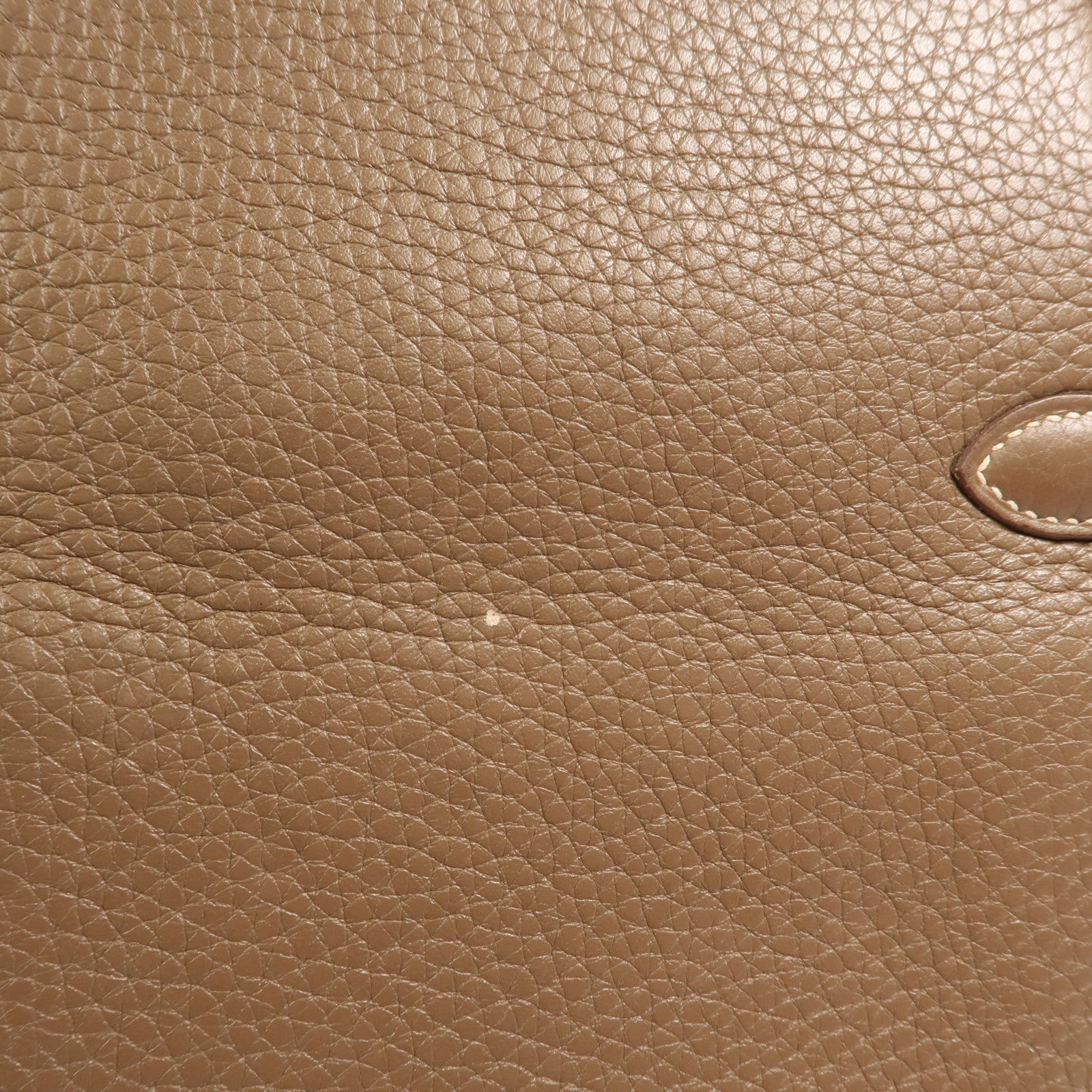 HERMES Clemence皮革Jypsiere 28銀扣肩背袋Etoupe