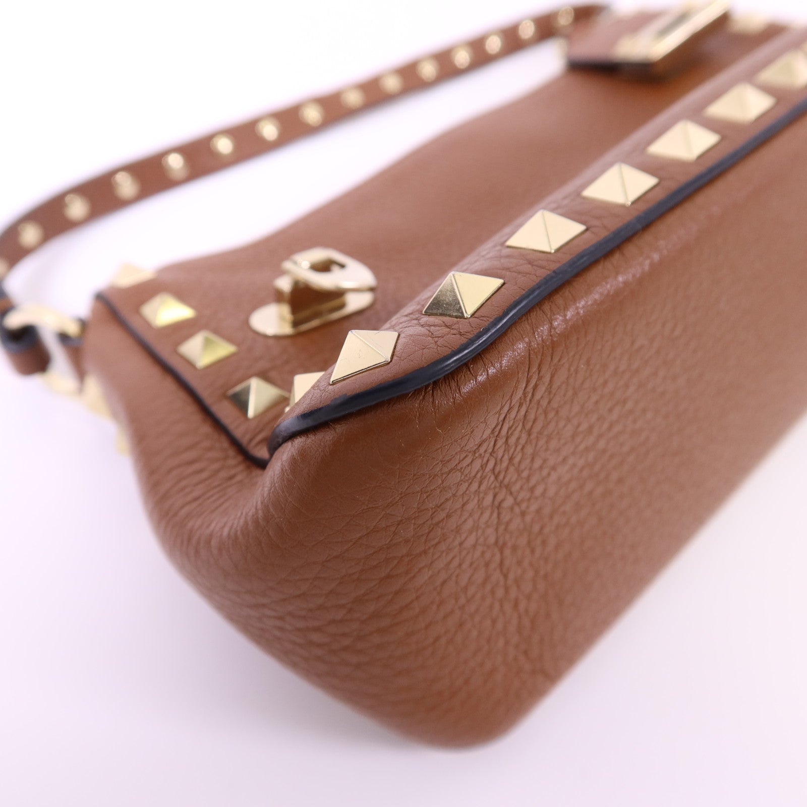 Valentino 【激減優惠】牛皮皮革Rockstud 2 Way Shoulder Bag金扣手挽肩背兩用袋